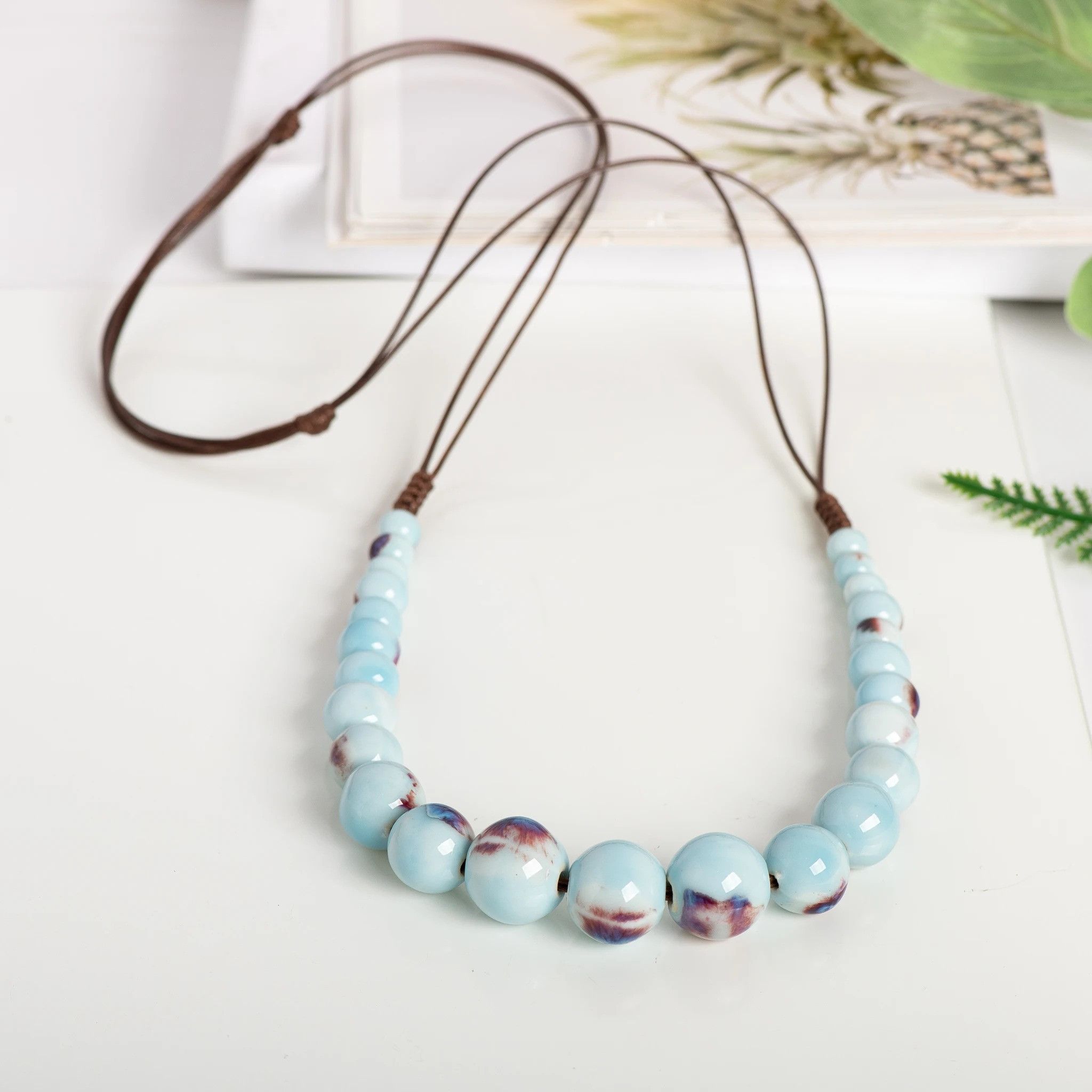 Handmade Boho Ethnic Pendant Necklace Handmade Jewelry Gift For Her Size ONE SIZE - 7 Thumbnail