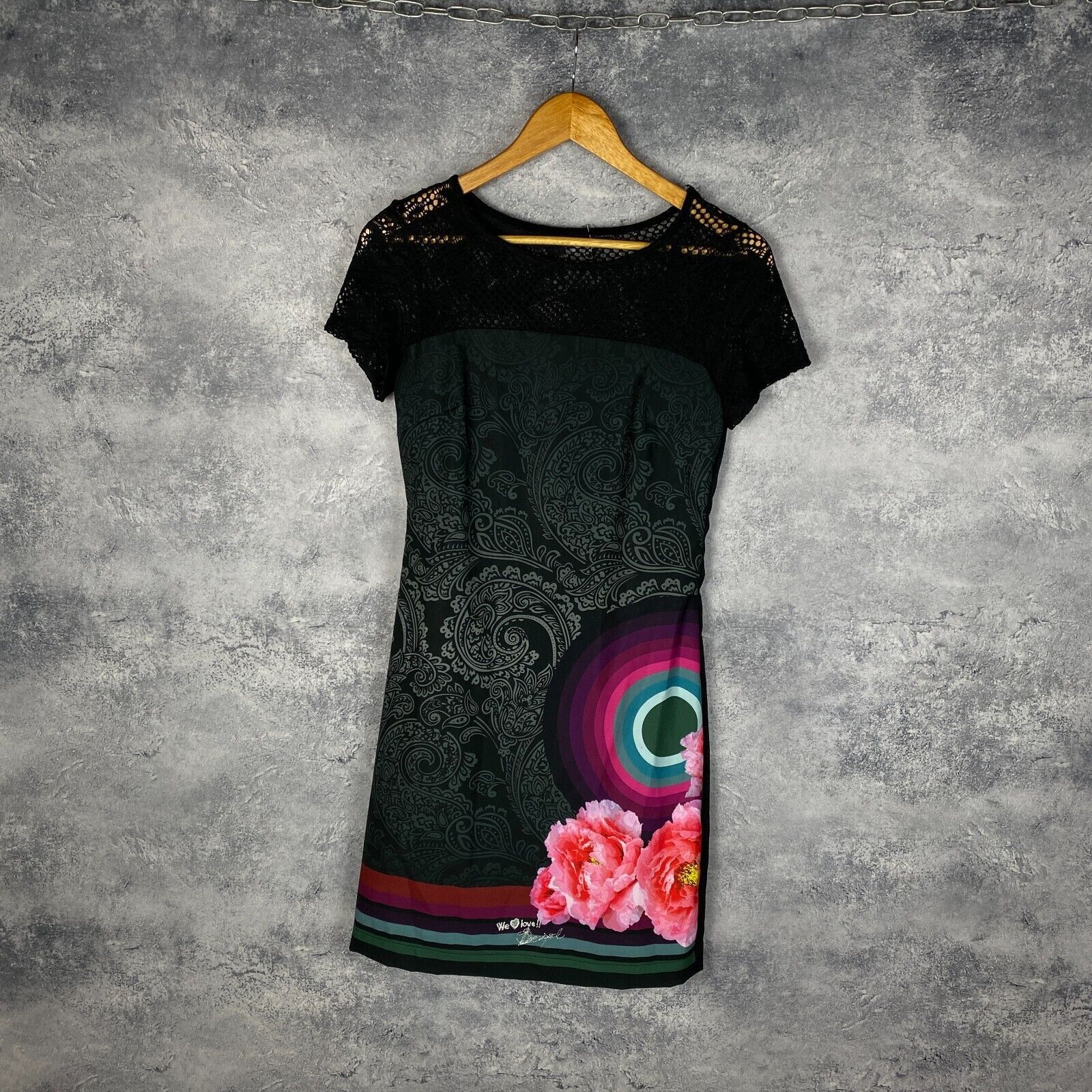 Desigual Desigual Dress Women's Size 36 Multicolor Short Sleeve ` Size XS / US 0-2 / IT 36-38 - 1 Thumbnail