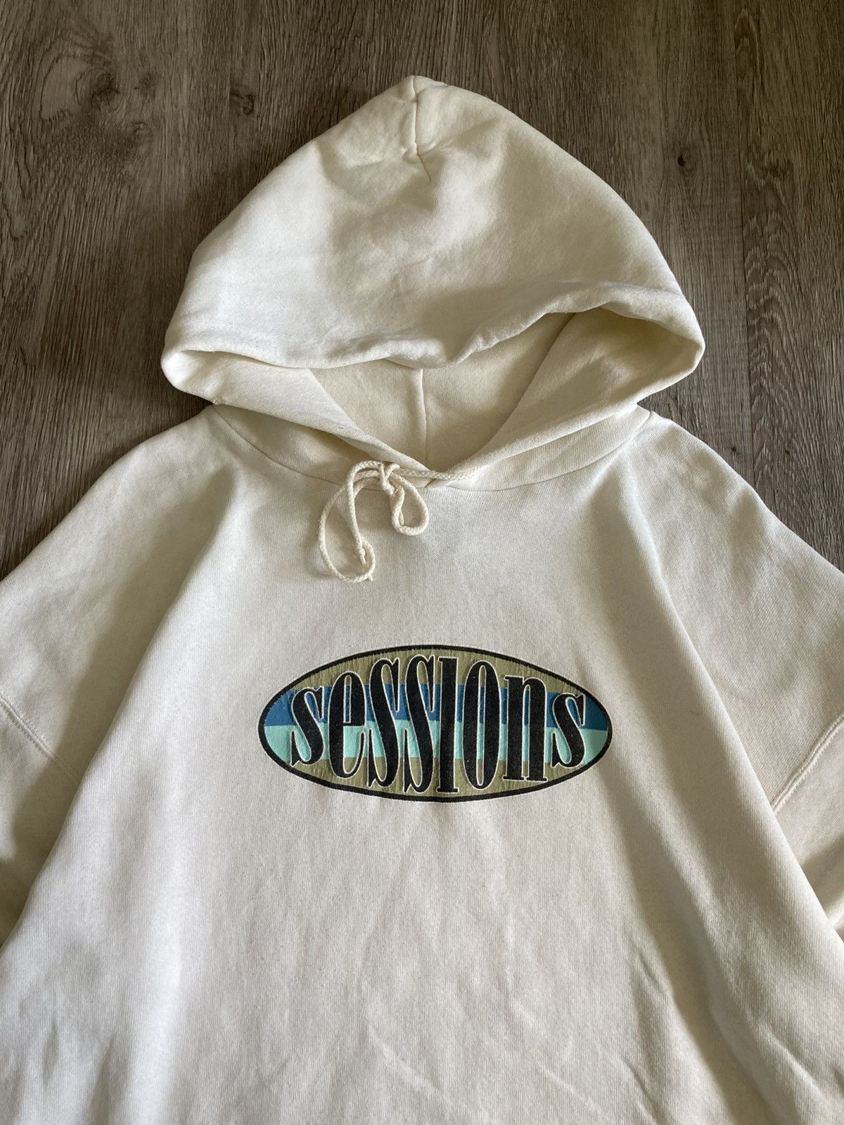 Sessions Vintage 90s Sessions Skate Snowboarding Pullover Hoodie Size US L / EU 52-54 / 3 - 1 Thumbnail
