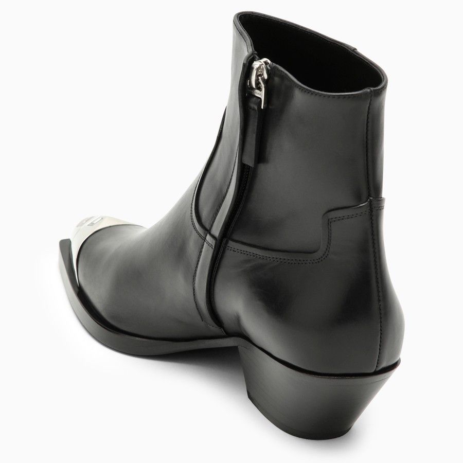 Givenchy o1d2blof0824 Leather Boots in Black Size US 7 / IT 37 - 4 Thumbnail