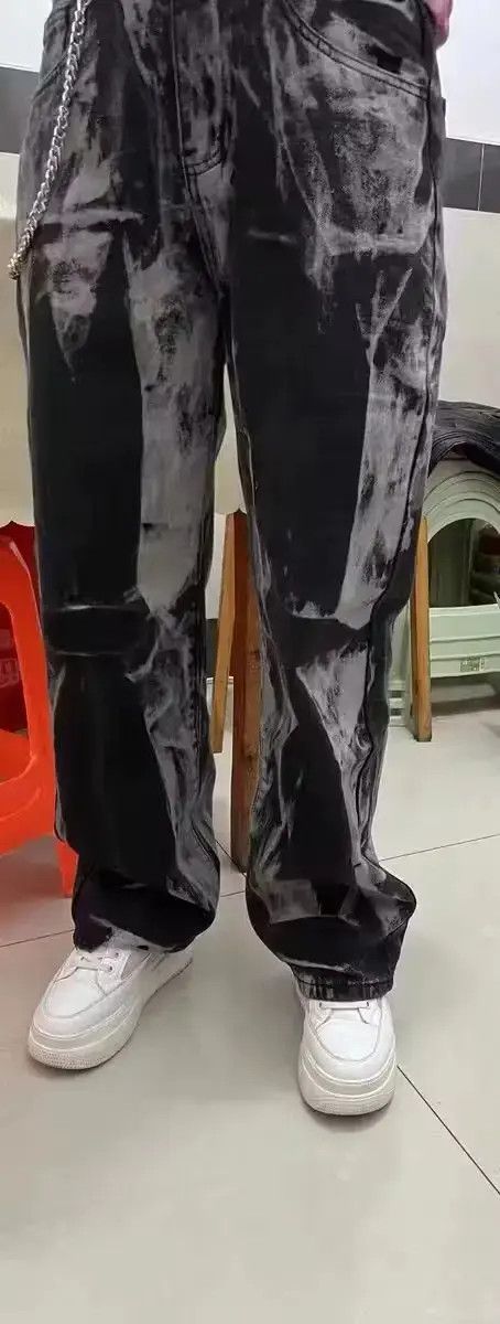 Other Tie Dye Washed Straight Wide Leg Pants Size US 31 - 3 Thumbnail