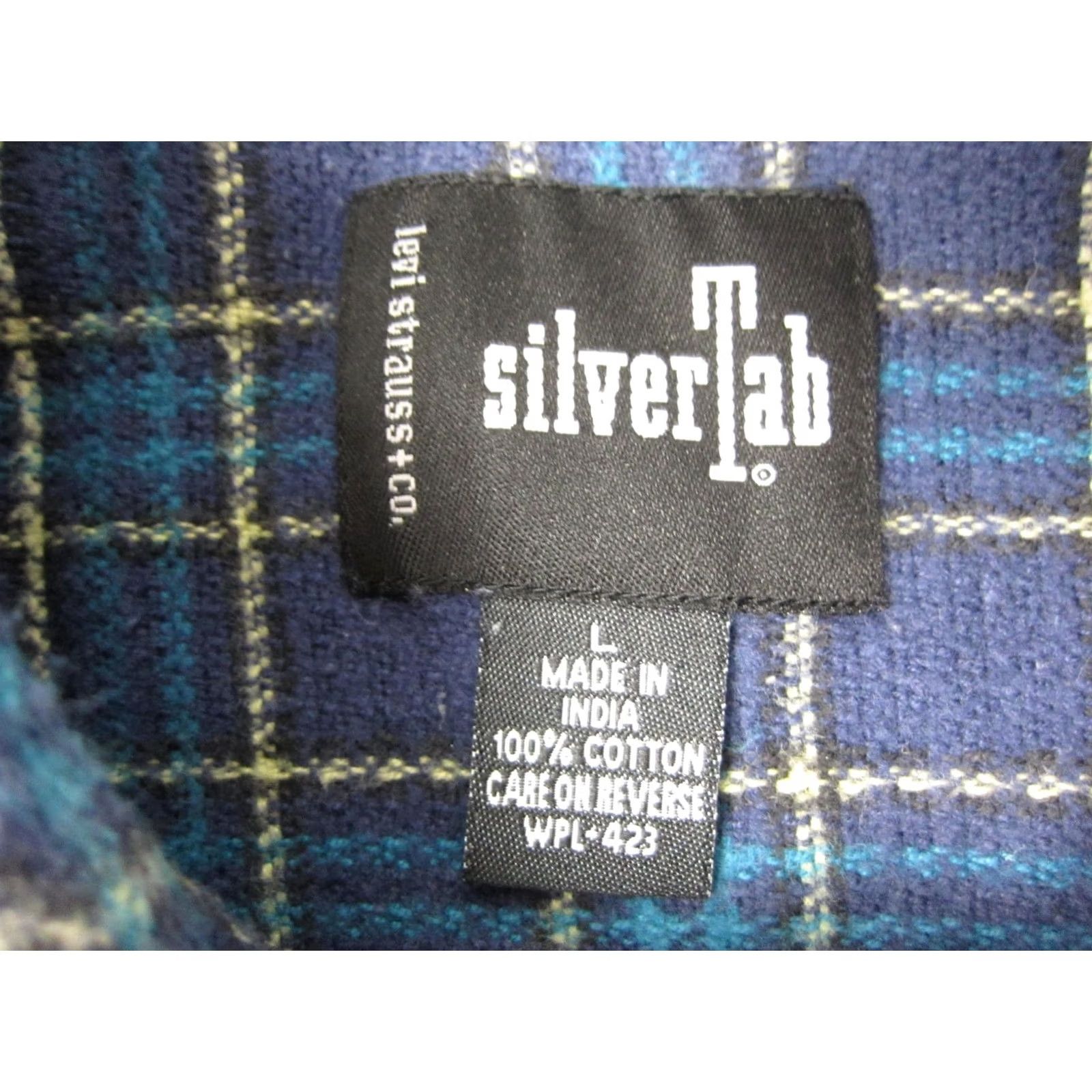 Levi's Vintage Levi's Shirt Mens Large Blue Plaid Flannel Silvertab Button Up Western Size US L / EU 52-54 / 3 - 4 Thumbnail