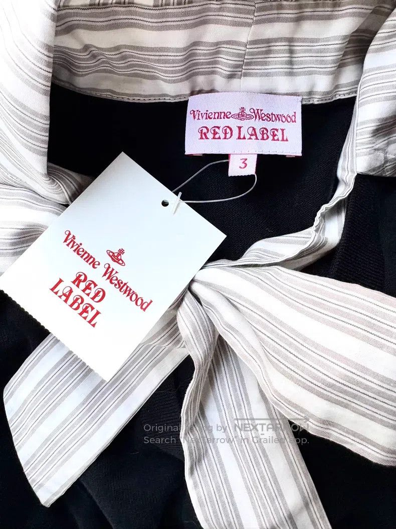 Vivienne Westwood Vivienne Westwood Vintage Black and White Striped Bow Knit Size L / US 10 / IT 46 - 8 Thumbnail