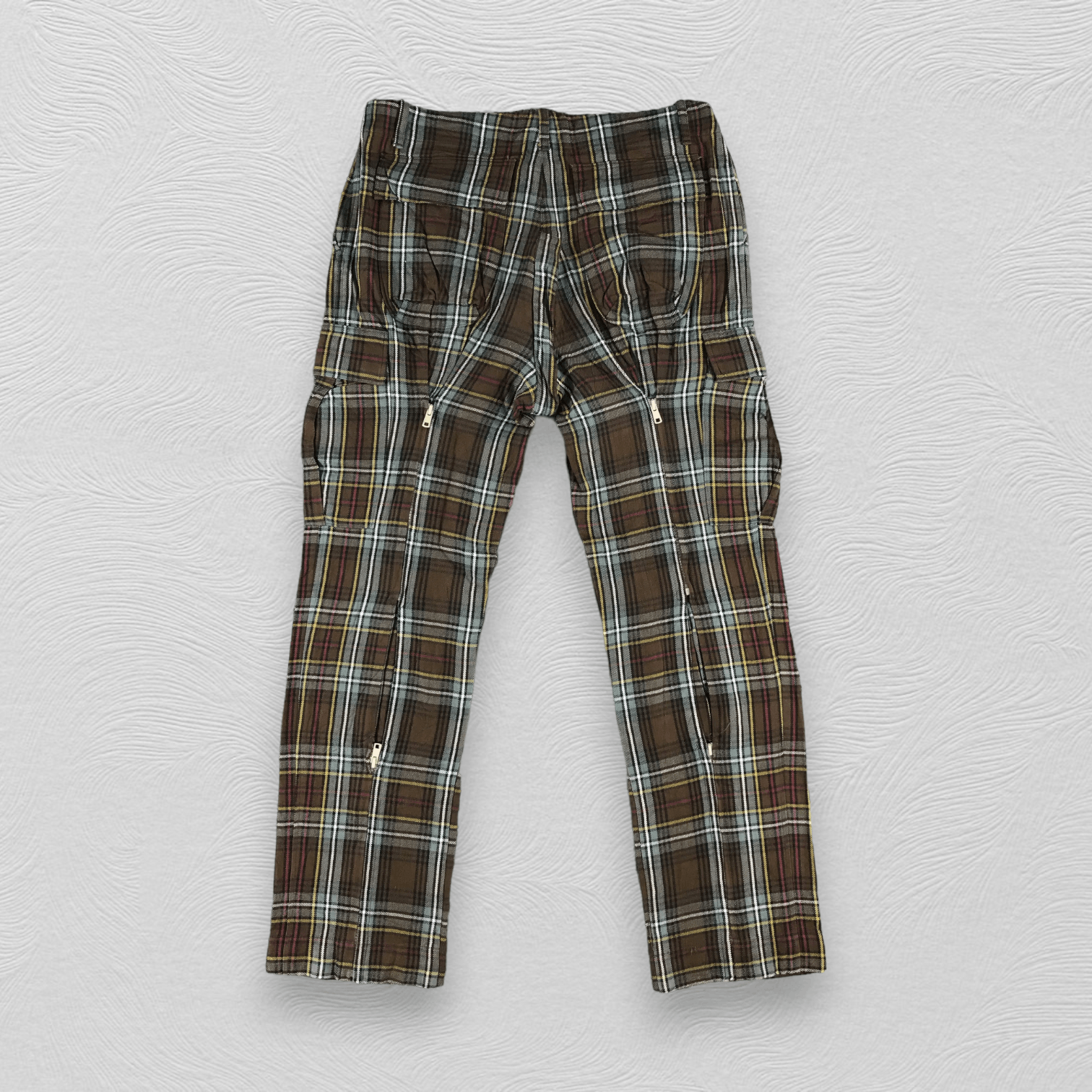 Japanese Brand Roc Star x Mad Hectic Cargo Pants Checked Trousers Size US 34 / EU 50 - 2 Thumbnail