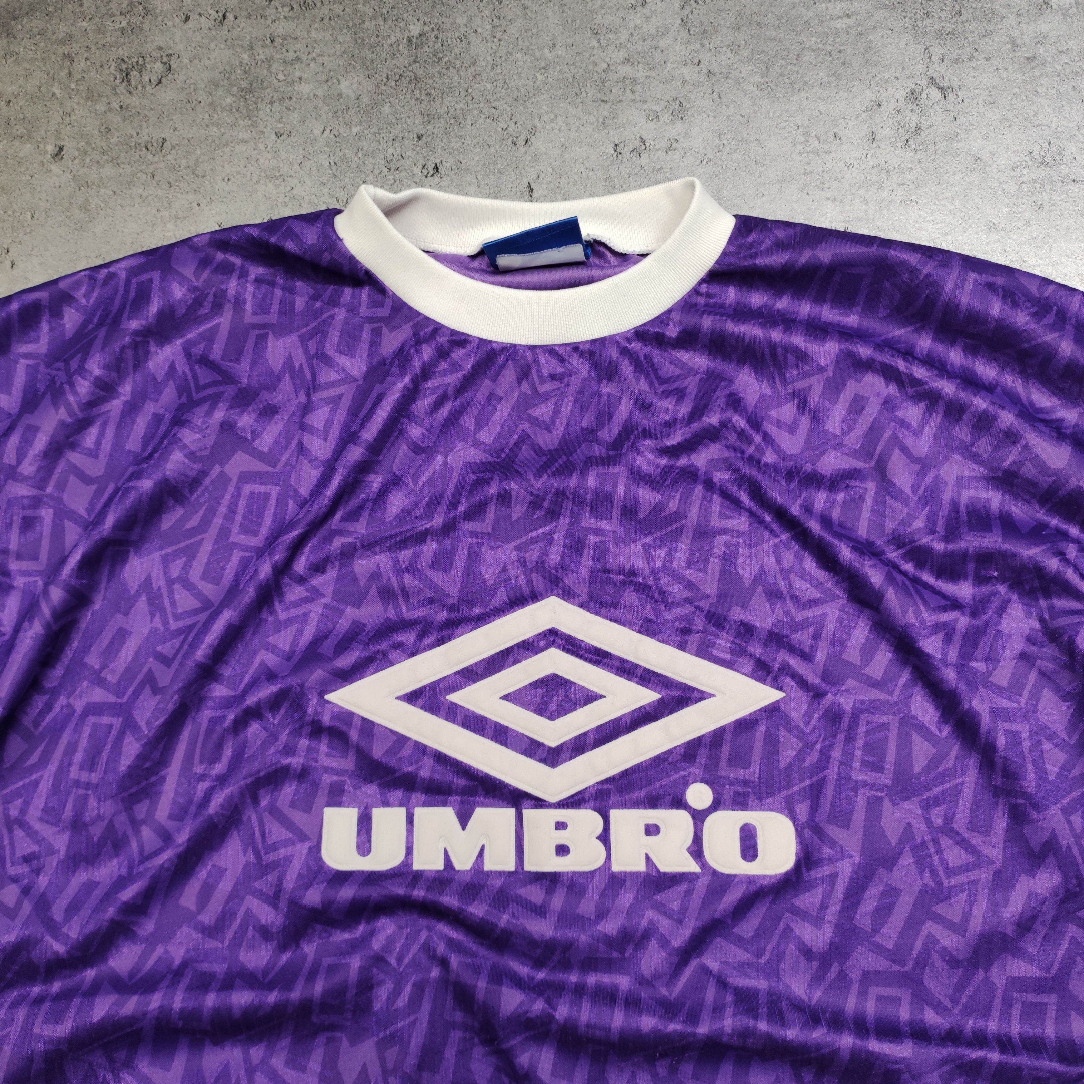 Vintage Vintage RARE 90s Umbro Purple Football Training Jersey Size US M / EU 48-50 / 2 - 4 Thumbnail