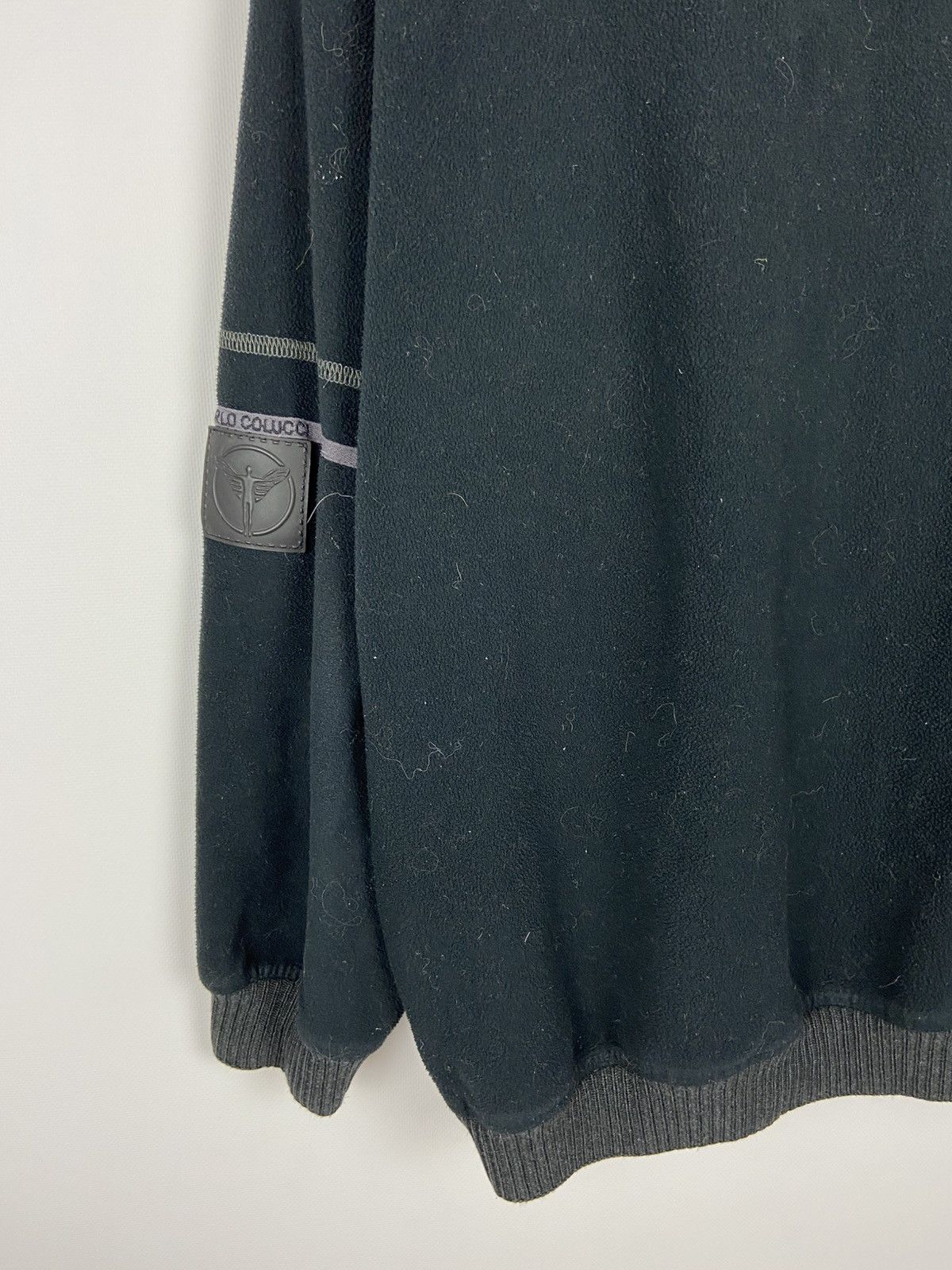 Carlo Colucci × Designer Carlo Colucci 1/4 Zip Mens Back Sweater Logo Long Sleeve Size US M / EU 48-50 / 2 - 15 Thumbnail