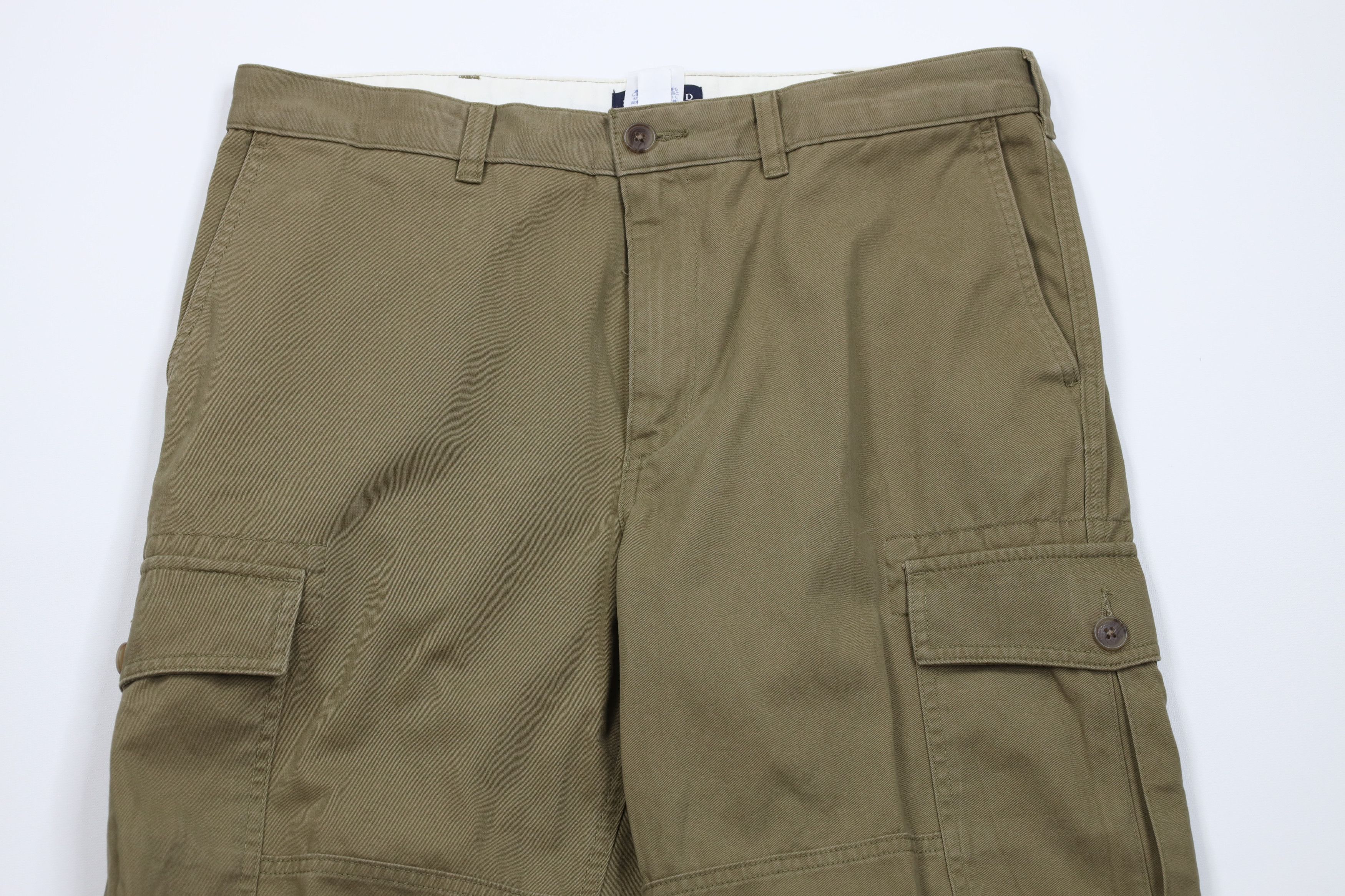 Lands' End Vintage Lands End Double Knee Straight Leg Cargo Pants Green Size US 34 / EU 50 - 2 Thumbnail
