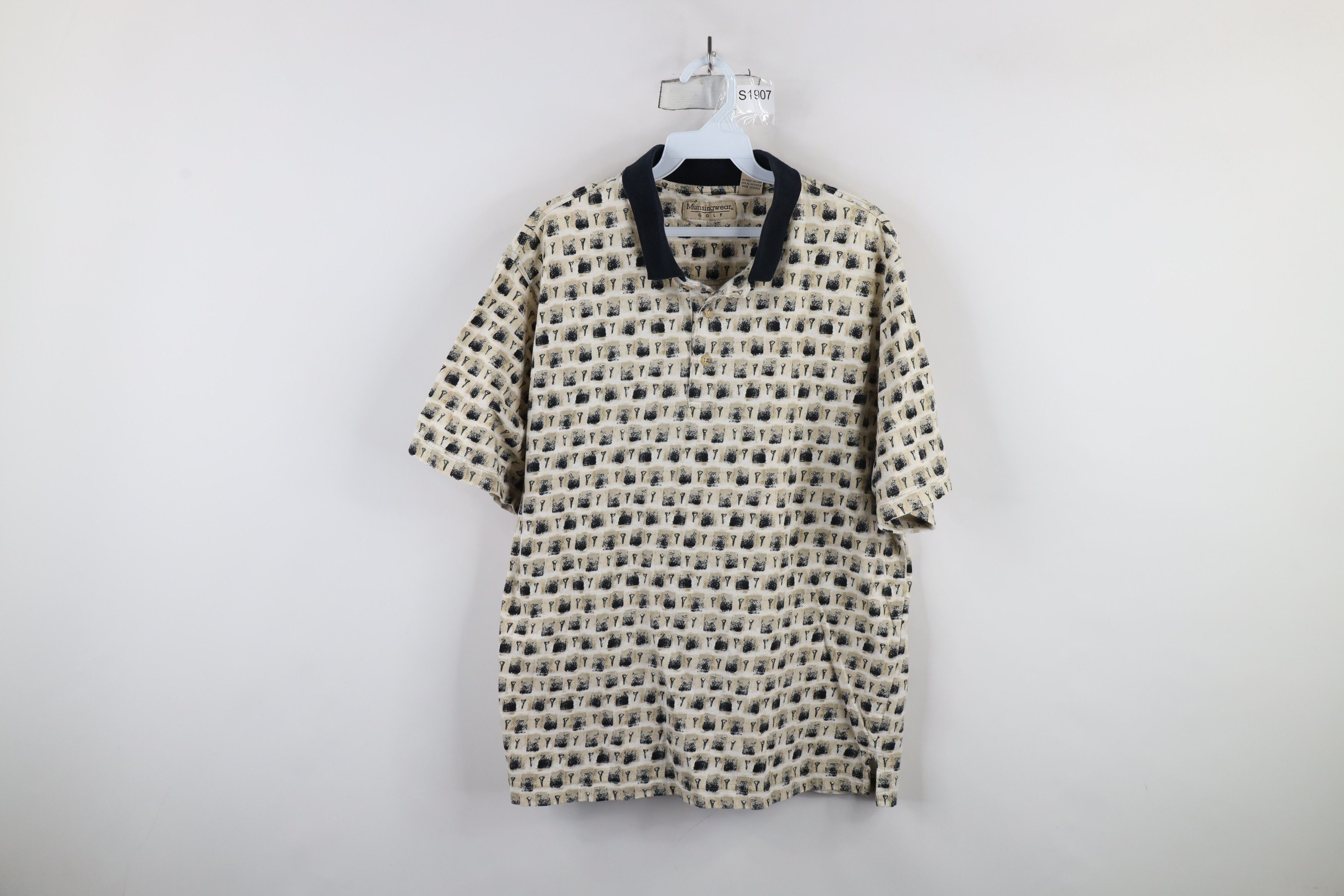 Vintage Vintage 90s Streetwear Checkered All Over Print Polo Shirt Size US L / EU 52-54 / 3 - 1 Thumbnail