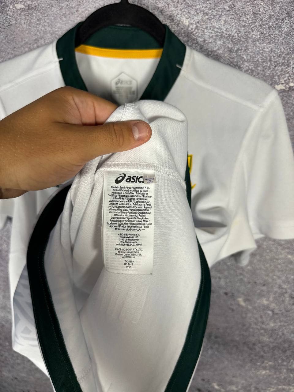 Asics 2018 South African Springboks Rugby Union Away Jersey Size US S / EU 44-46 / 1 - 8 Thumbnail