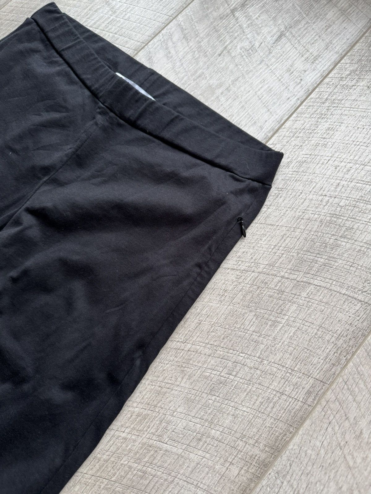 Givenchy Givenchy Black Cotton Jersey RIRI Zip Detail Leggings Size 32" / US 10 / IT 46 - 2 Thumbnail