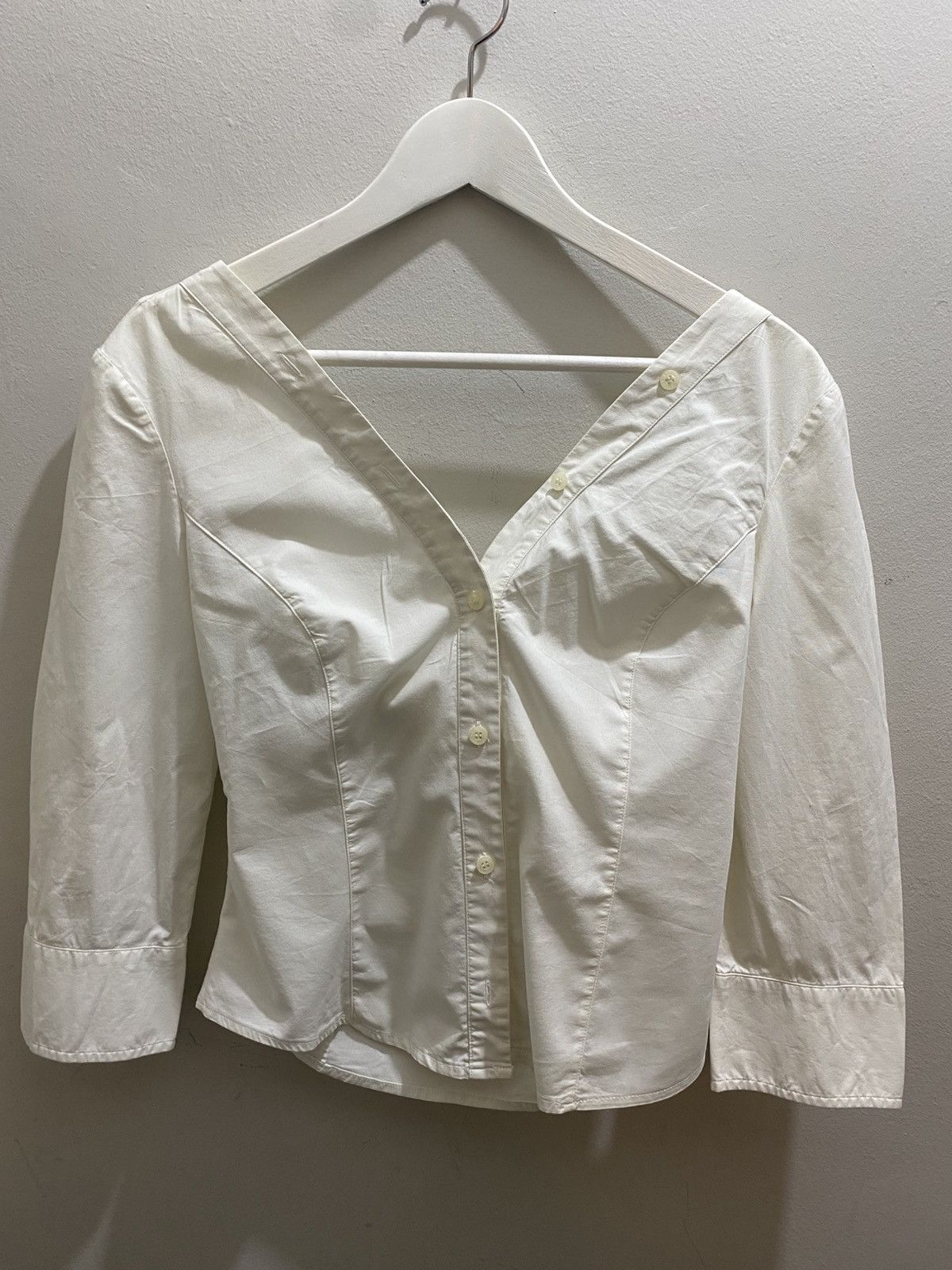 Frankie Morello FRANKIE MORELLO WHITE COTTON SHIRT Size M / US 6-8 / IT 42-44 - 1 Thumbnail