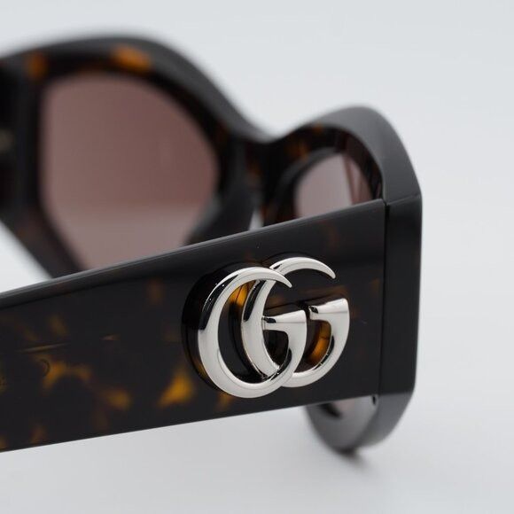 Gucci Gucci GG1951S 002 Sunglasses Havana Cat Eye Frame Size ONE SIZE - 2 Thumbnail