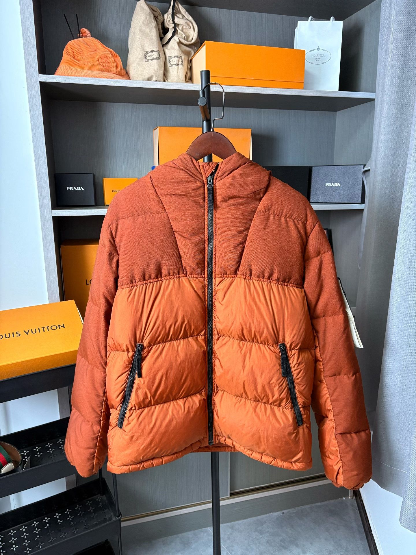 Stone Island Stone Island Down Orange Heavy Coat L Men Size US L / EU 52-54 / 3 - 1 Thumbnail