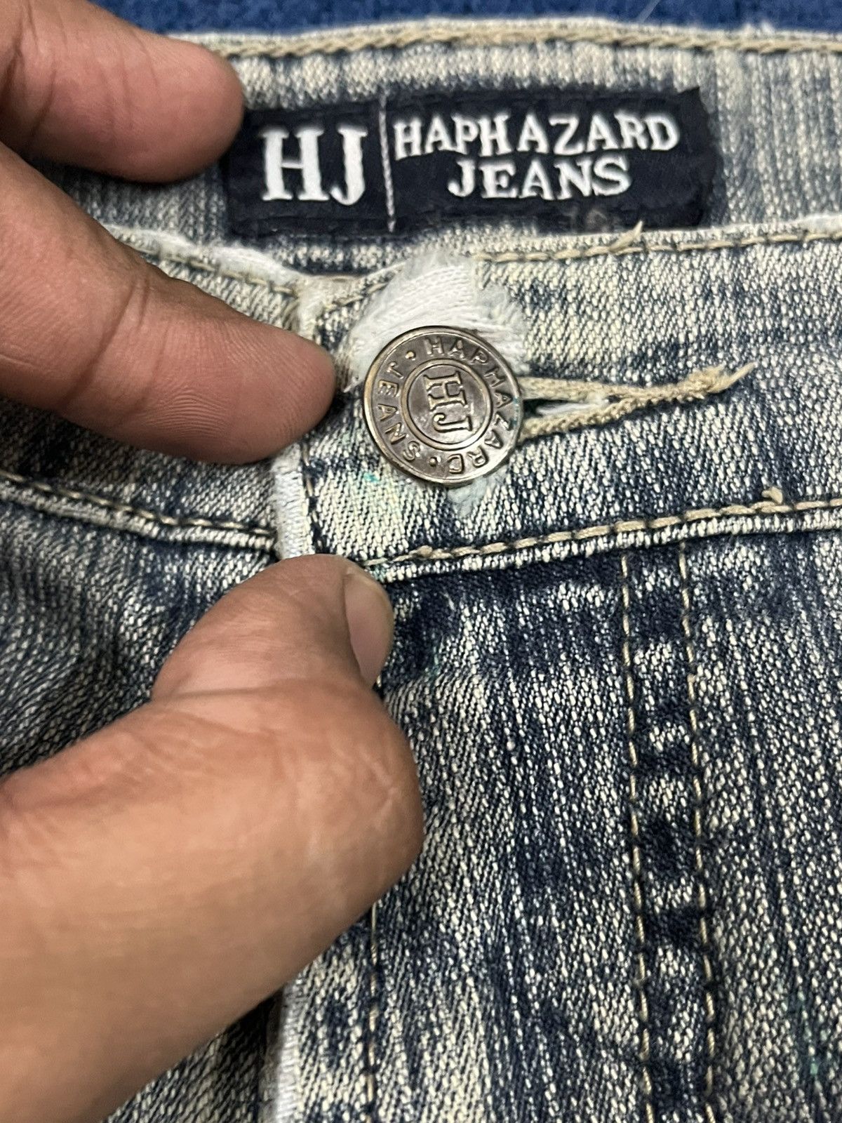 Japanese Brand Vintage Hapzard Flare Bell Bottom Denim Size US 31 - 7 Thumbnail