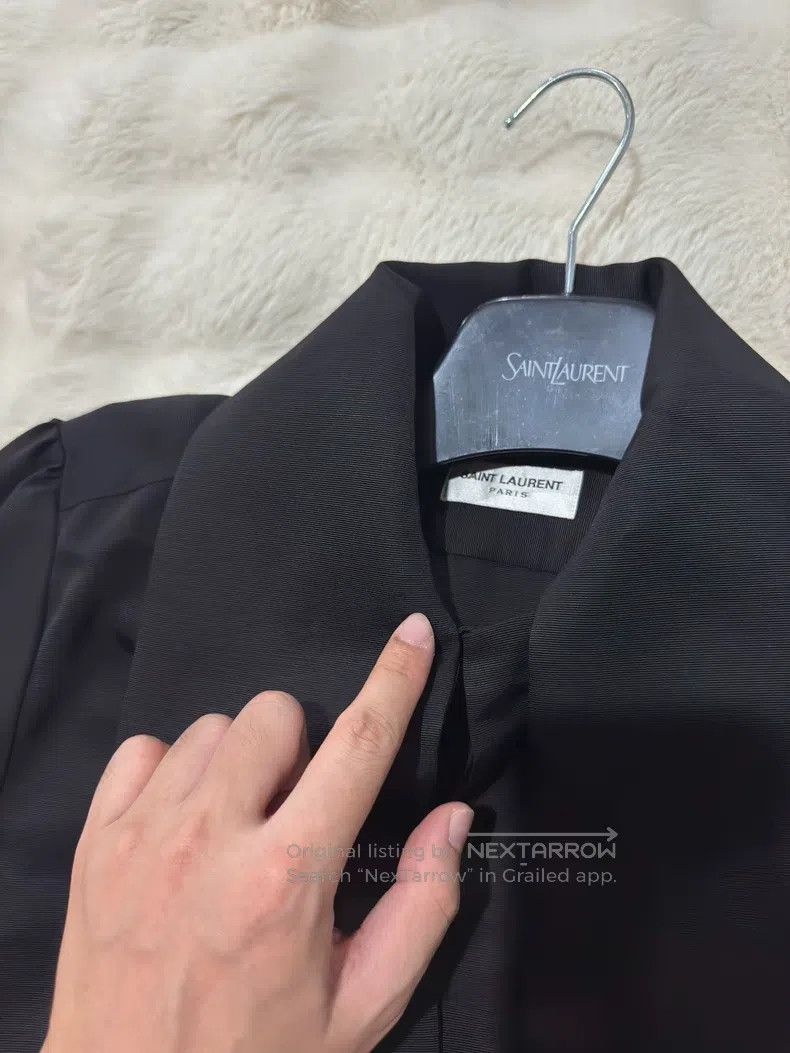 Saint Laurent Paris Saint Laurent Paris size 39 Large Bow Collar Shirt Size US M / EU 48-50 / 2 - 9 Thumbnail