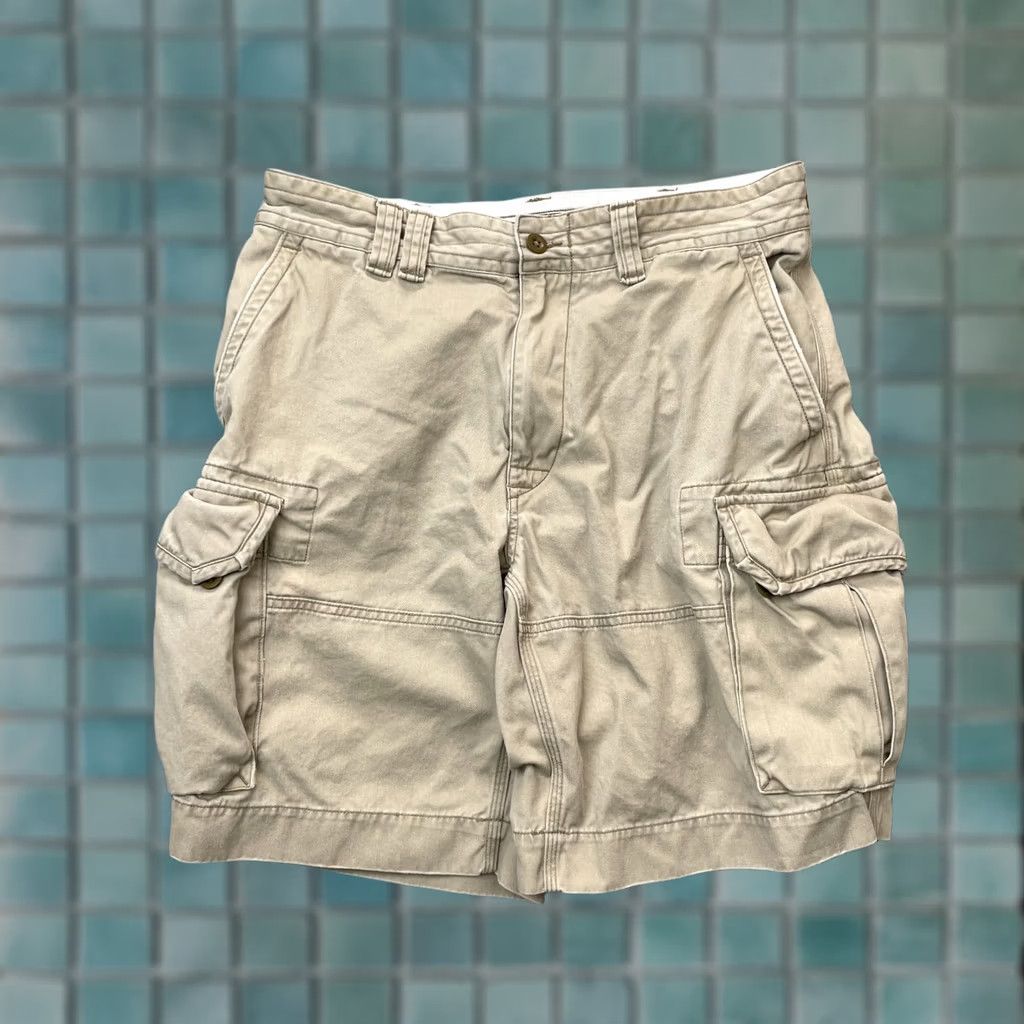 Polo Ralph Lauren Polo Ralph Lauren Cargo Shorts Mens 34 Beige Cotton Pocket Logo Baggy Easy Care Relaxed INSEAM 10" Size US S / EU 44-46 / 1 - 1 Thumbnail