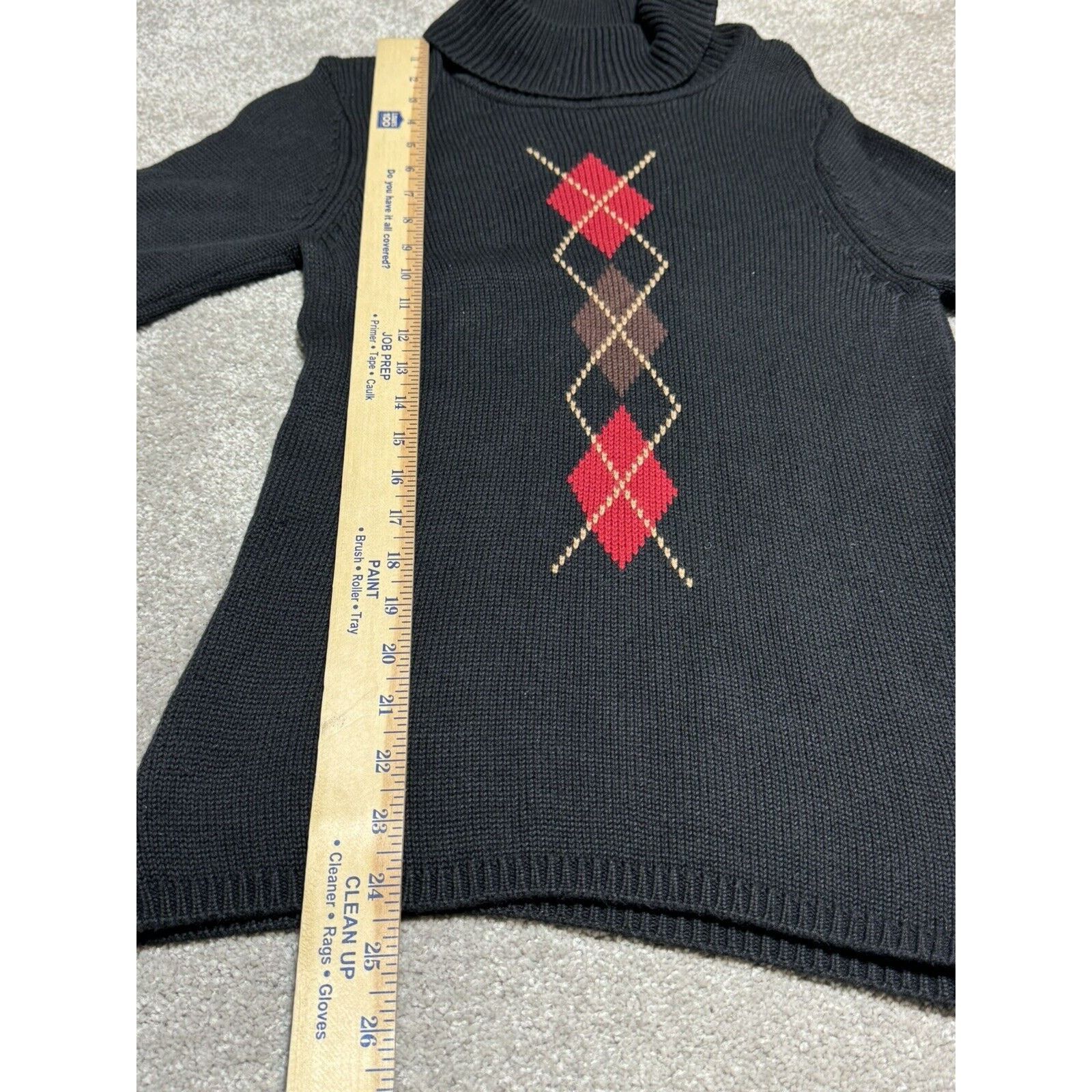 Worthington Vintage 80s Argyle Sweater Womens S Turtleneck Academia Size S / US 4 / IT 40 - 4 Thumbnail