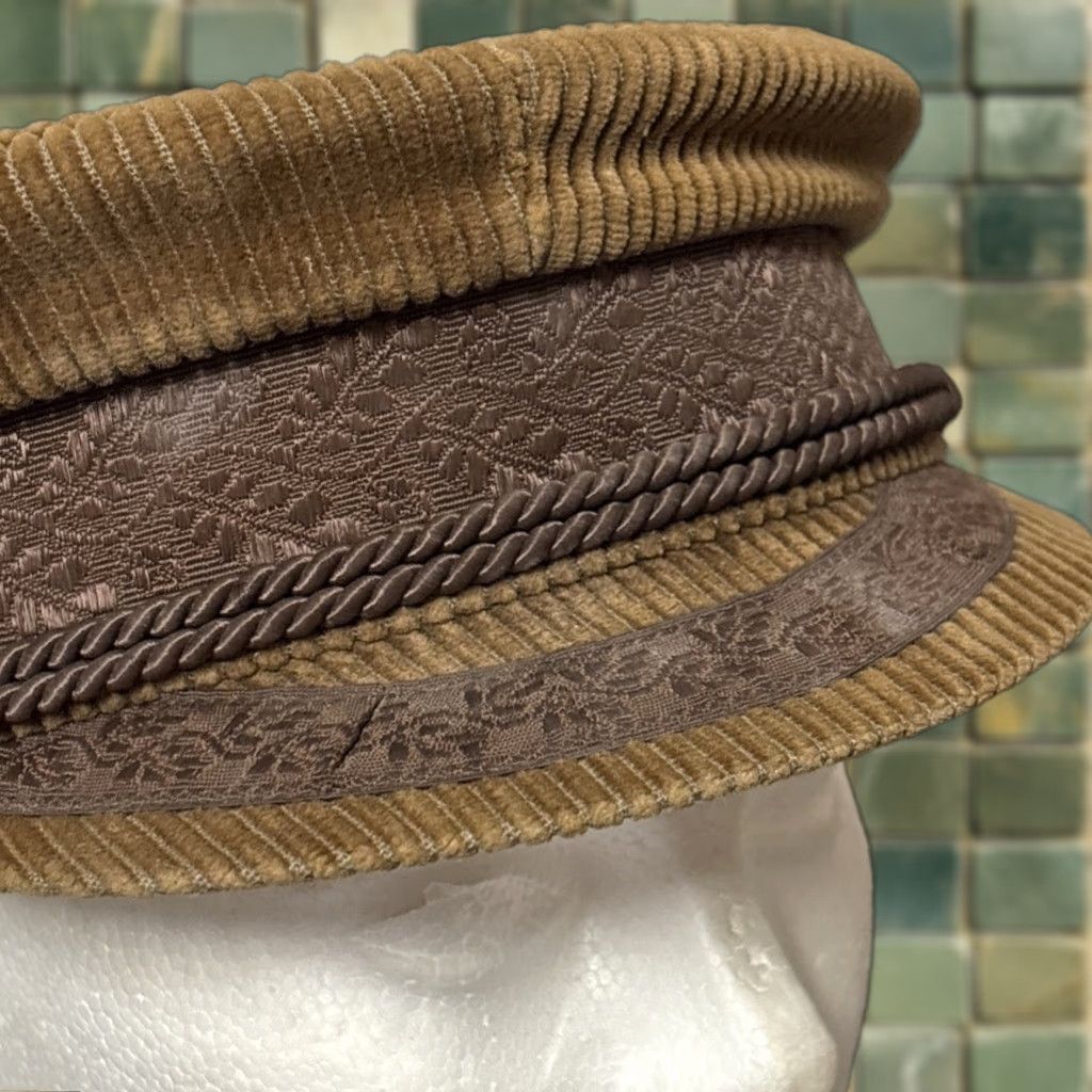 Prince Prince Henry Prinz Heinrich Hat Corduroy Nautical Captain Echte Mütze Brown Gray Corduroy Mariner's Cap Men L Size Size ONE SIZE - 1 Thumbnail