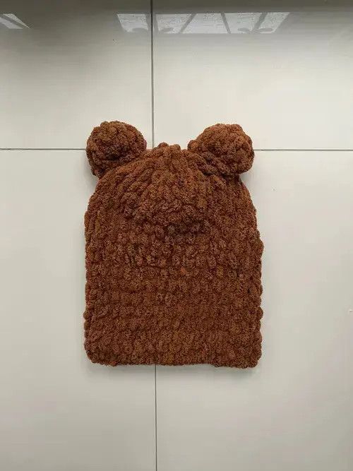 Handmade × Japanese Brand Handmade Knitted Balaclava Ski Mask Bunny Teddy Bear Style Size ONE SIZE - 4 Thumbnail