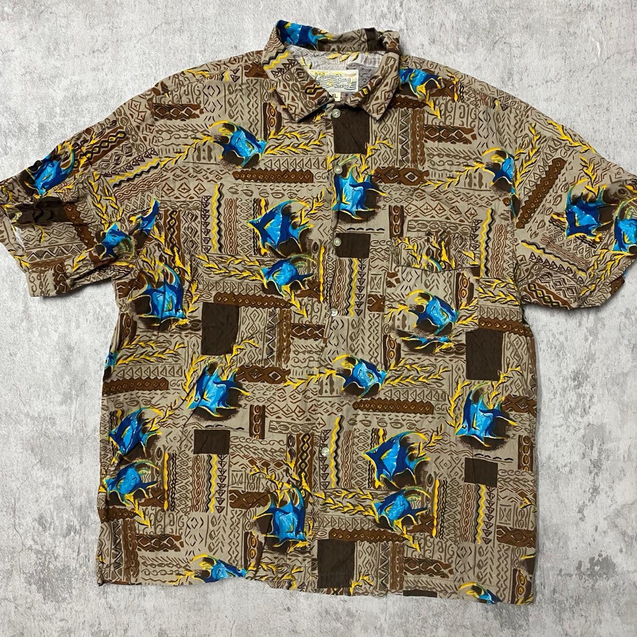 Other Retro Hawaiian shirt with blue and brown design hawaiian Size US XL / EU 56 / 4 - 1 Thumbnail