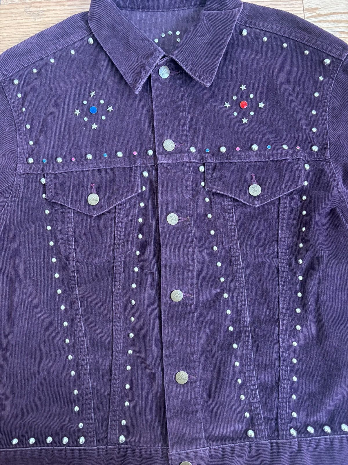 Needles NEEDLES 14W CORDUROY STUDDED JEAN JACKET - BLACK ( Size US L / EU 52-54 / 3 - 2 Thumbnail