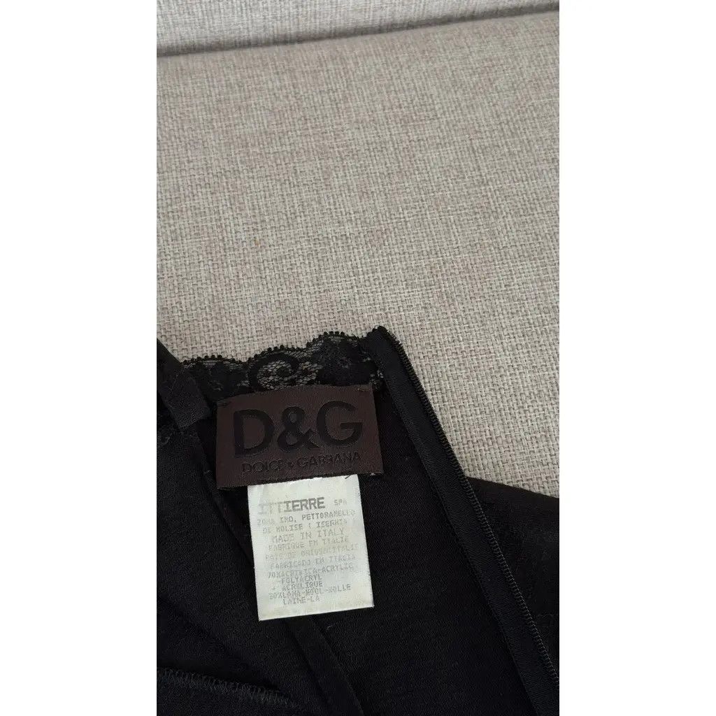 Dolce & Gabbana Dolce & Gabbana Black Bodycon Lace Slip Dress Size IT 40 Size S / US 4 / IT 40 - 7 Thumbnail