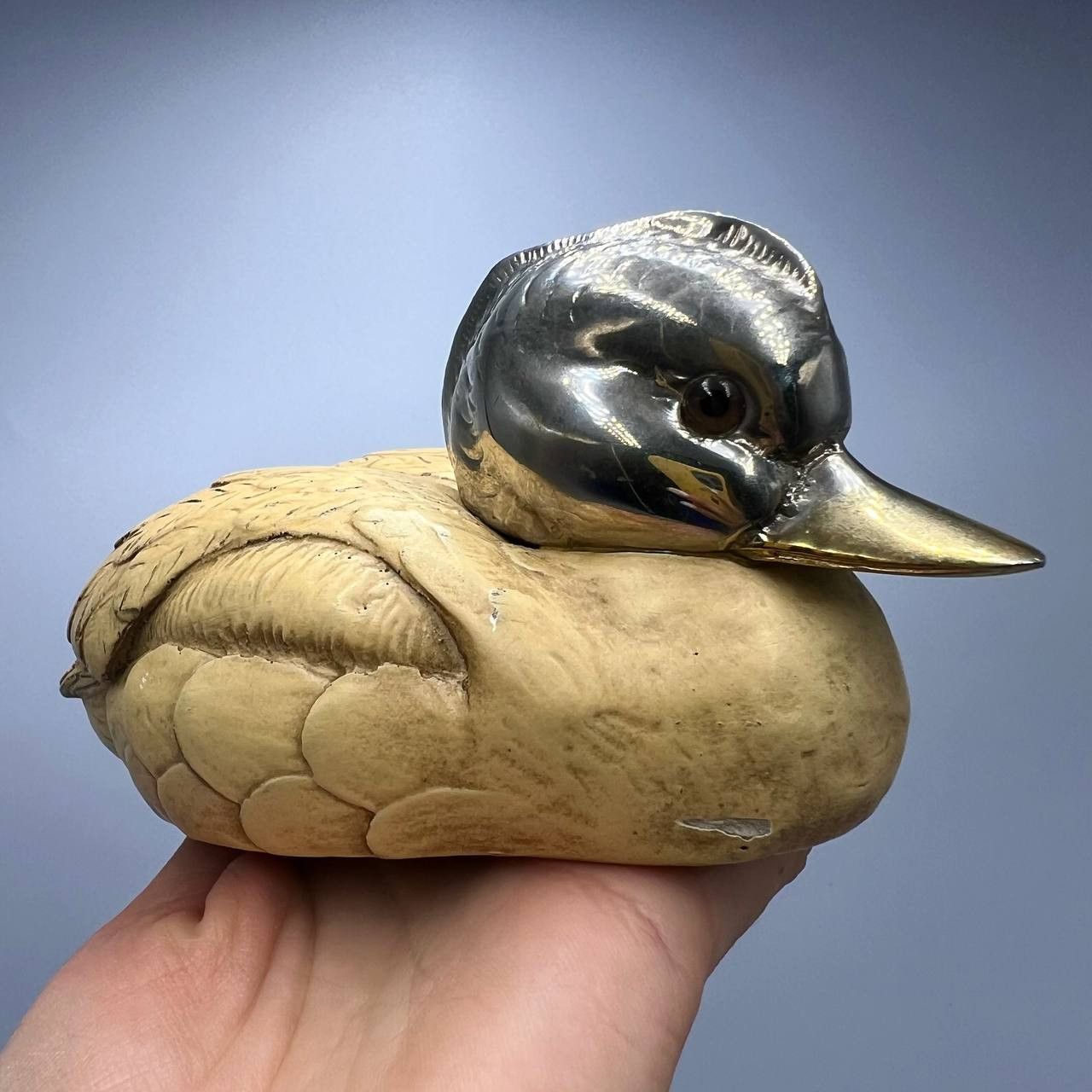 Vintage 1960 Malevolti Vintage Figure Duck Resin Silver Plated Size ONE SIZE - 5 Thumbnail