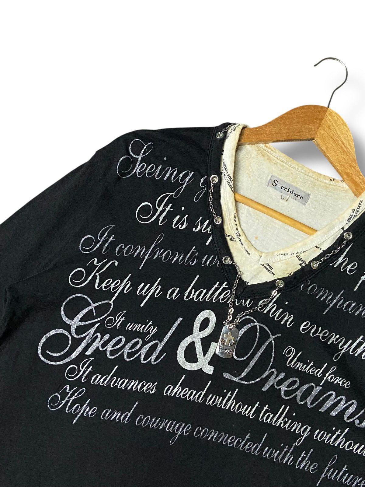 Japanese Brand × Seditionaries × Vintage Sorridere Seditionaries Punk Double Poem Long Sleeves (124) Size US L / EU 52-54 / 3 - 9 Thumbnail