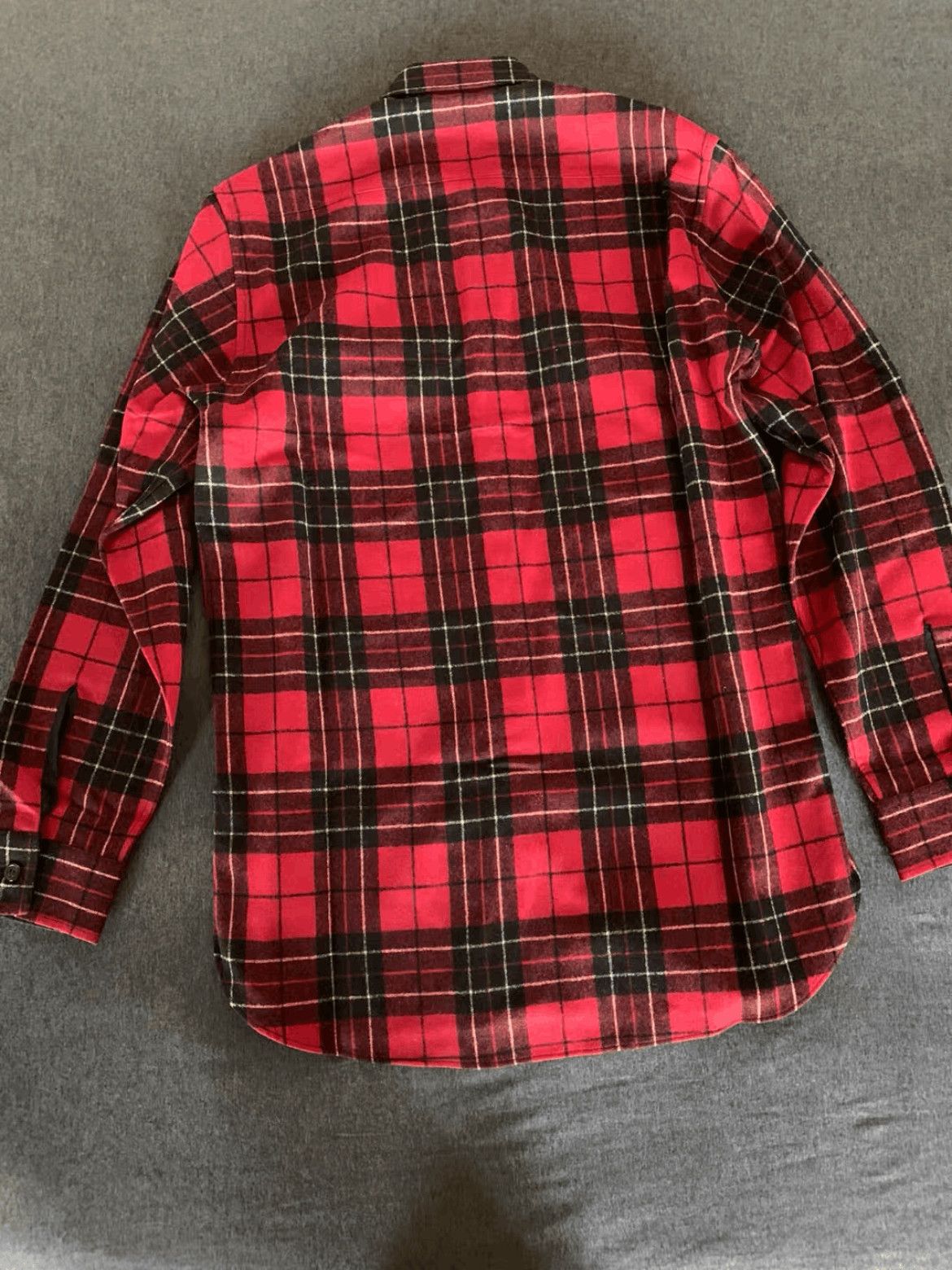 Saint Laurent Paris Sz 39 Saint Laurent Paris 13AW OS Wool Plaid Shirt Size US M / EU 48-50 / 2 - 2 Thumbnail