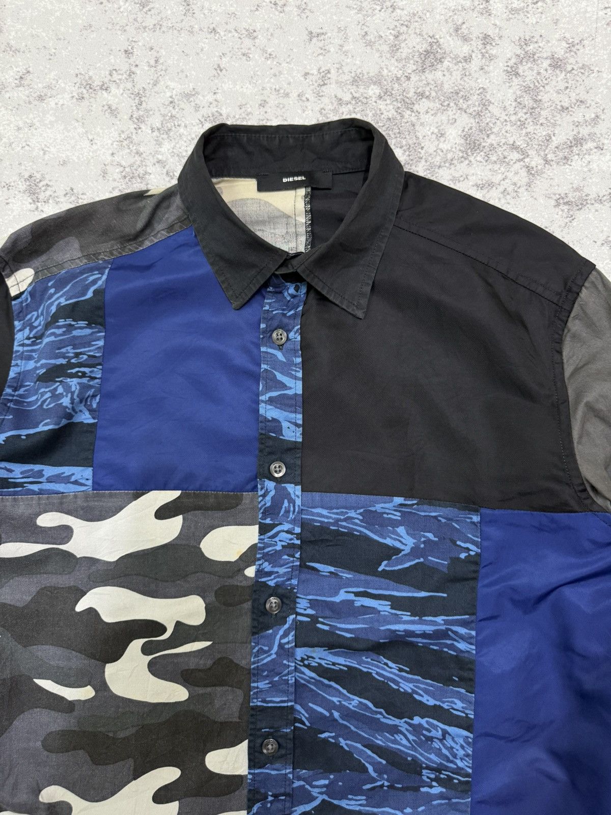 Diesel DIESEL PATCHWORK CAMO DESIGN STYLE BUTTON UP SHIRT Size US M / EU 48-50 / 2 - 8 Thumbnail