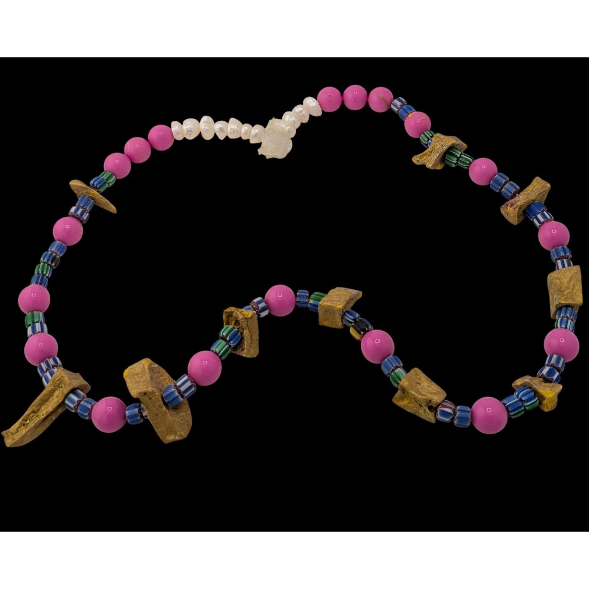 Other Handmade Abstract Unique Mixed Media Beaded Necklace Size ONE SIZE - 3 Thumbnail