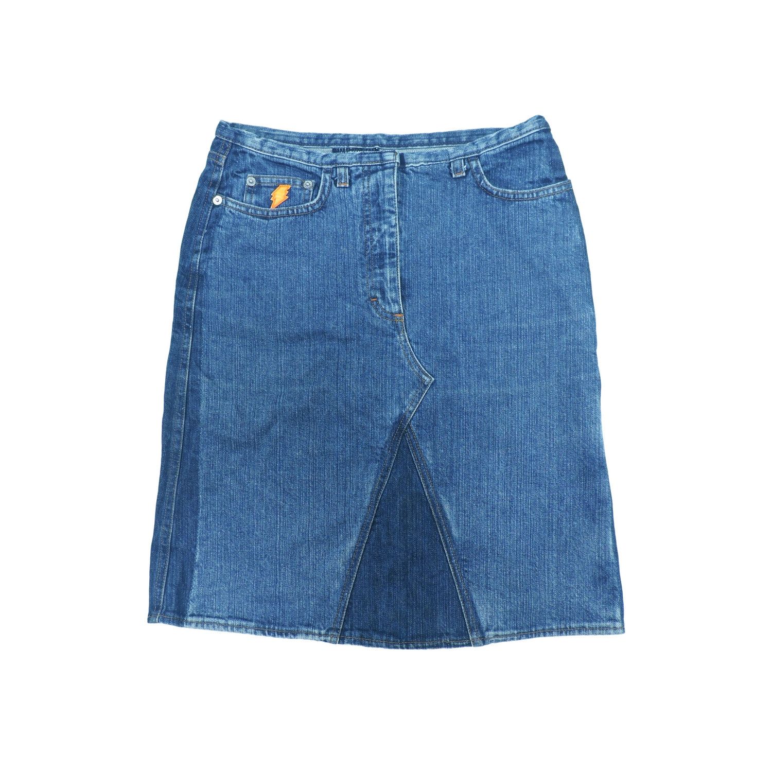 Walter Van Beirendonck W&LT WILD AND LETHAL KISS THE FUTURE DENIM MINI SKIRT Size 26" / US 2 / IT 38 - 1 Thumbnail