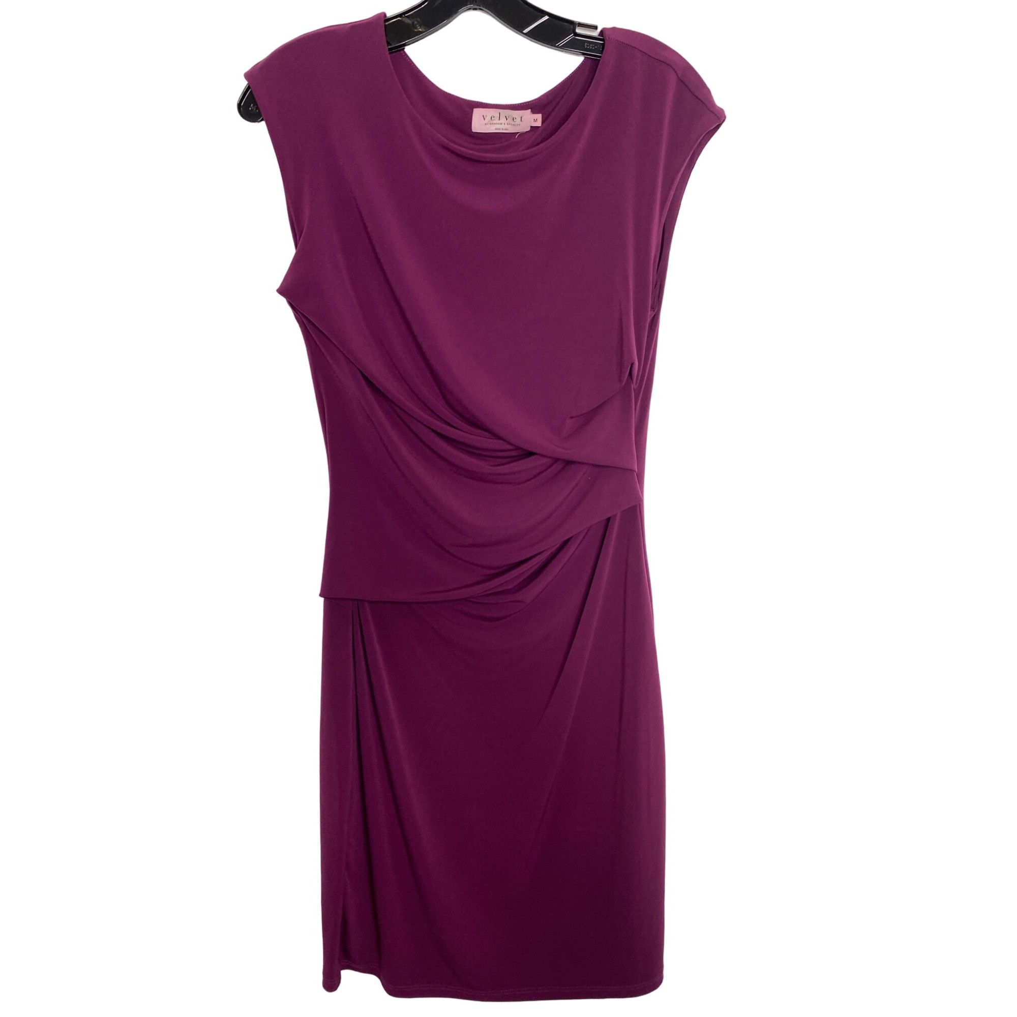 Velvet VELVET BY GRAHAM & SPENCER WOMEN'S PLUM BODY-HUGGING SHEATH Size M / US 6-8 / IT 42-44 - 2 Thumbnail