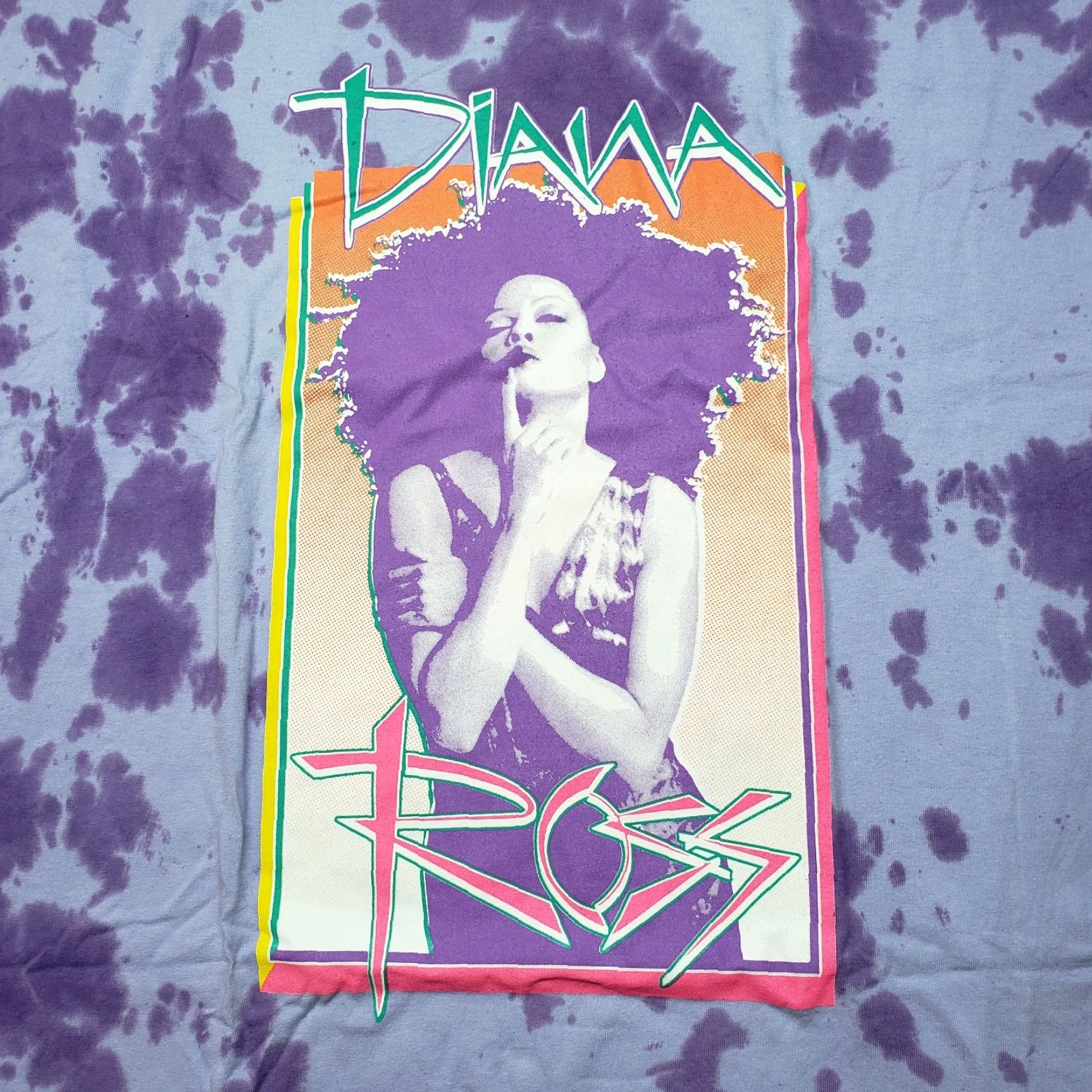 Vintage Rue21 Diana Ross The Boss Apparel T Shirt Womens 2X Purple Graphic Tie Dye New Size XXL / US 16-18 / IT 52-54 - 2 Thumbnail