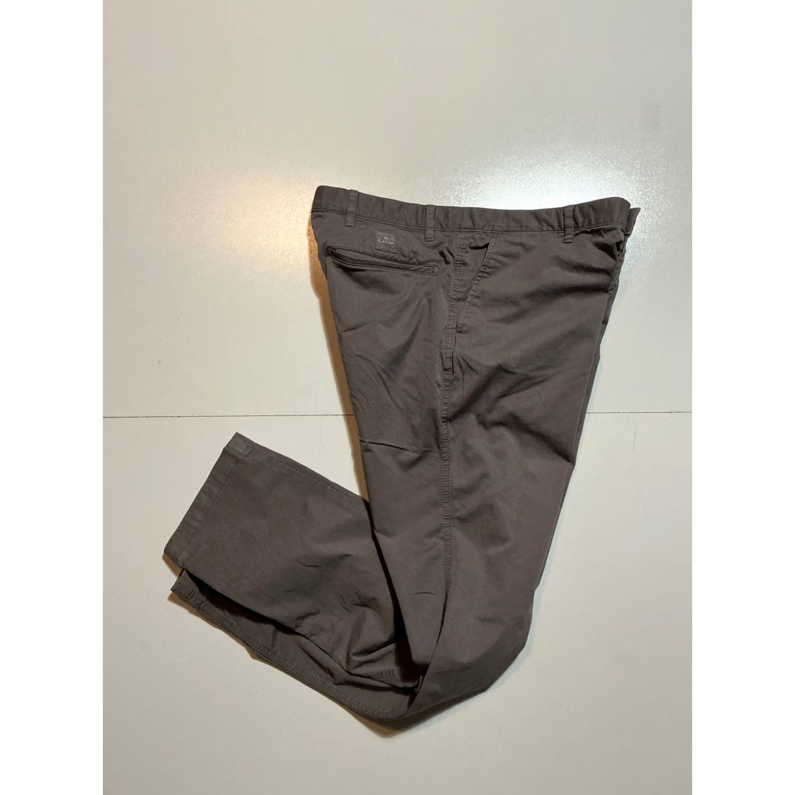 Paul Smith Paul Smith Chino Pants Mens Flat Front Organic Cotton Twill Gray 32 Regular Classic Casual Size US 32 / EU 48 - 2 Thumbnail