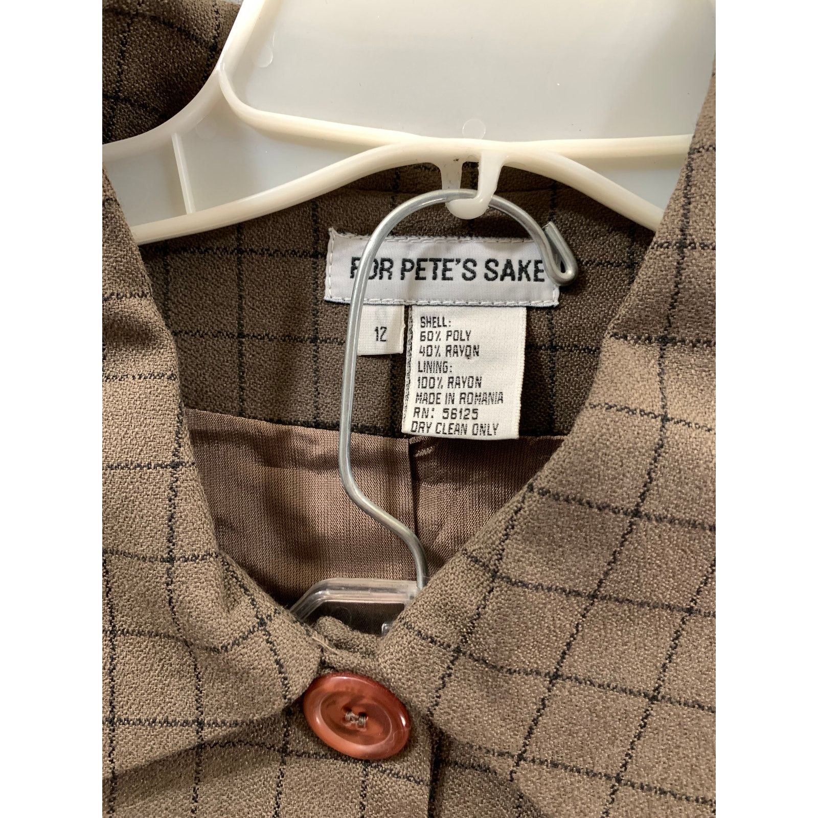 Other For Pete's Sake Suits Womens Size 14 Brown Formal Size XL / US 12-14 / IT 48-50 - 3 Thumbnail