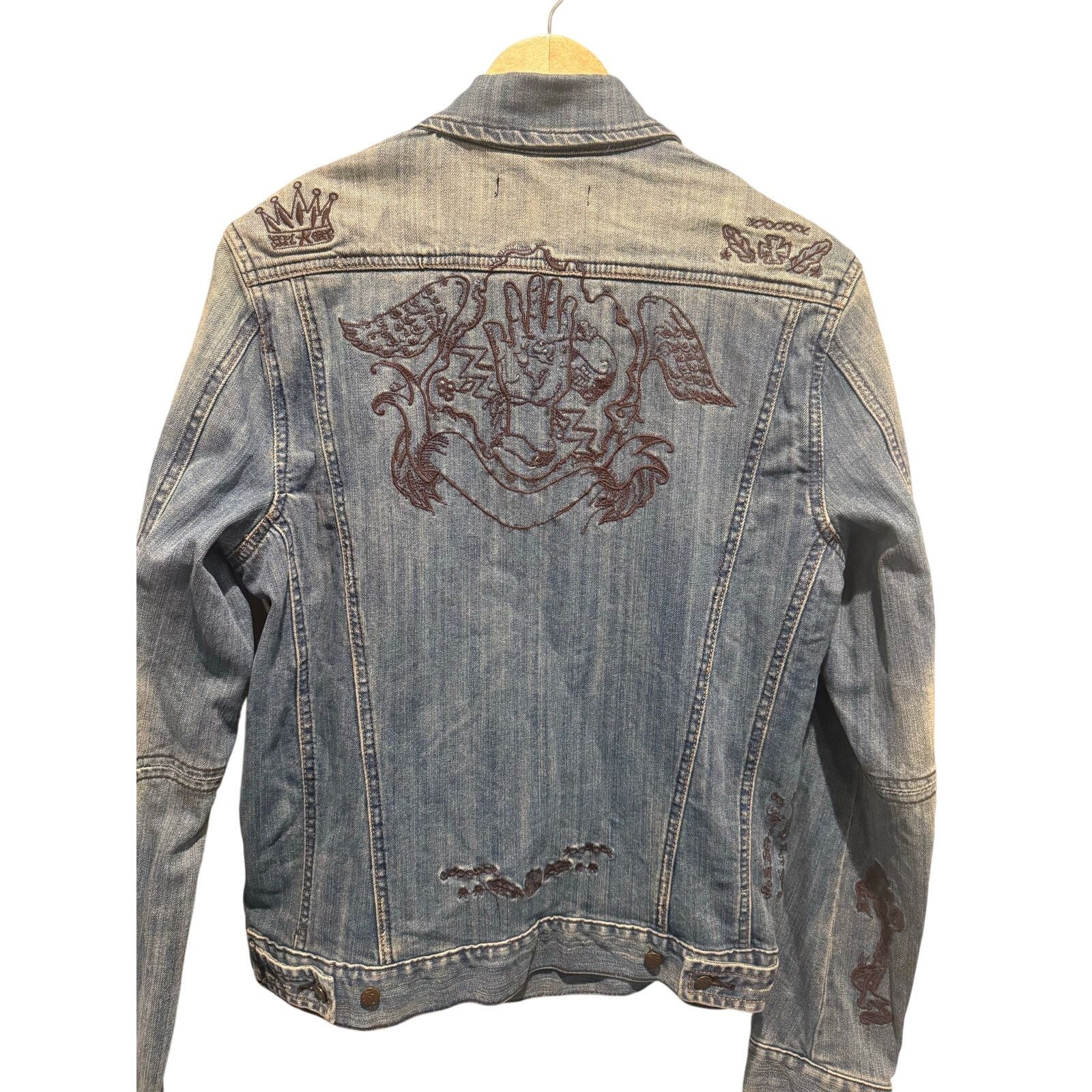 Diesel Diesel Embroidered Denim Jacket Western Streetwear Art Y2K M Size US M / EU 48-50 / 2 - 5 Thumbnail