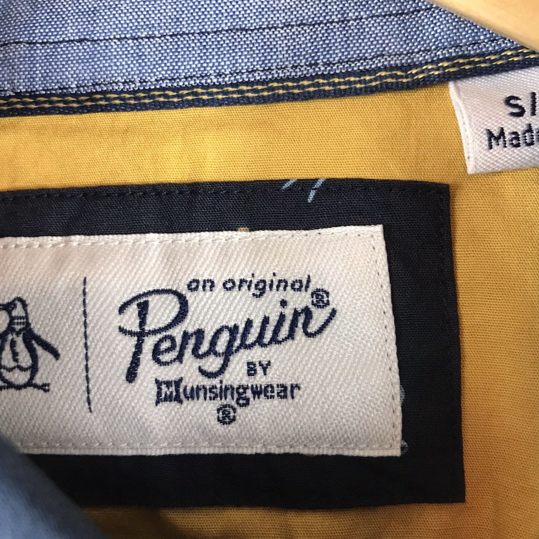 Original Penguin Original Penguin Shirt Mens S Short? Long Sleeve Football Theme Blue Size US S / EU 44-46 / 1 - 2 Thumbnail