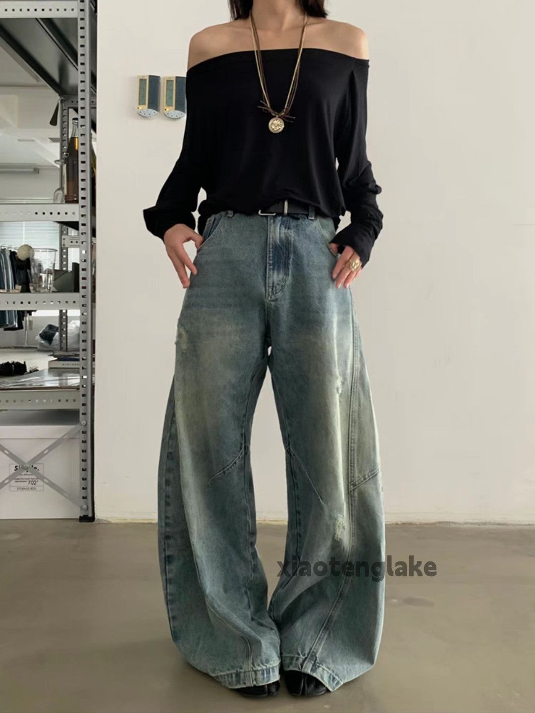 Jean × Vintage Washed faded cleanfit yuppie bootcut flared y2k jeans Size US 28 / EU 44 - 2 Thumbnail