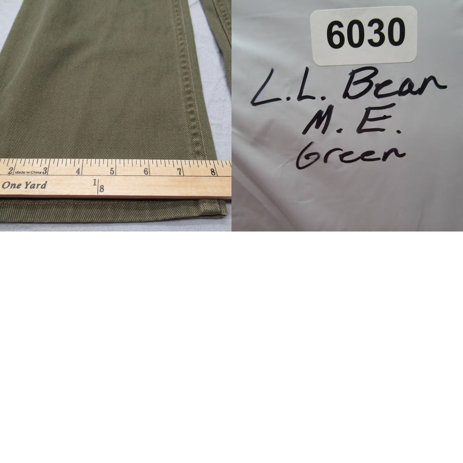 Vintage L.L.Bean Jeans Womens 14W Green Wide-Leg Cotton Blend Pants Classic Fit 30in Inseam 32in Waist NWT Size 36" / US 14 / IT 50 - 9 Thumbnail