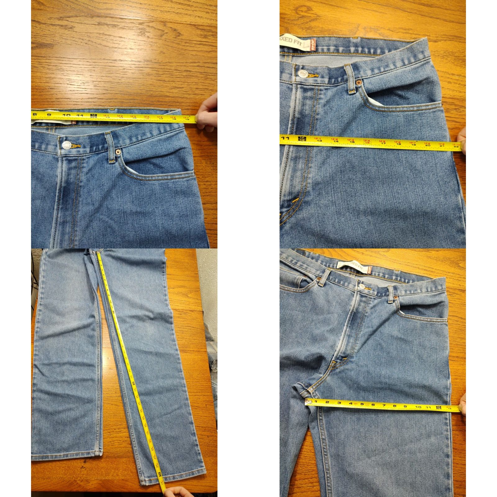 Levi's VINTAGE Levi's 550 Jeans Mens Relaxed Baggy 37x37 Light Blue Denim 90s Y2K USA Size US 36 / EU 52 - 8 Thumbnail