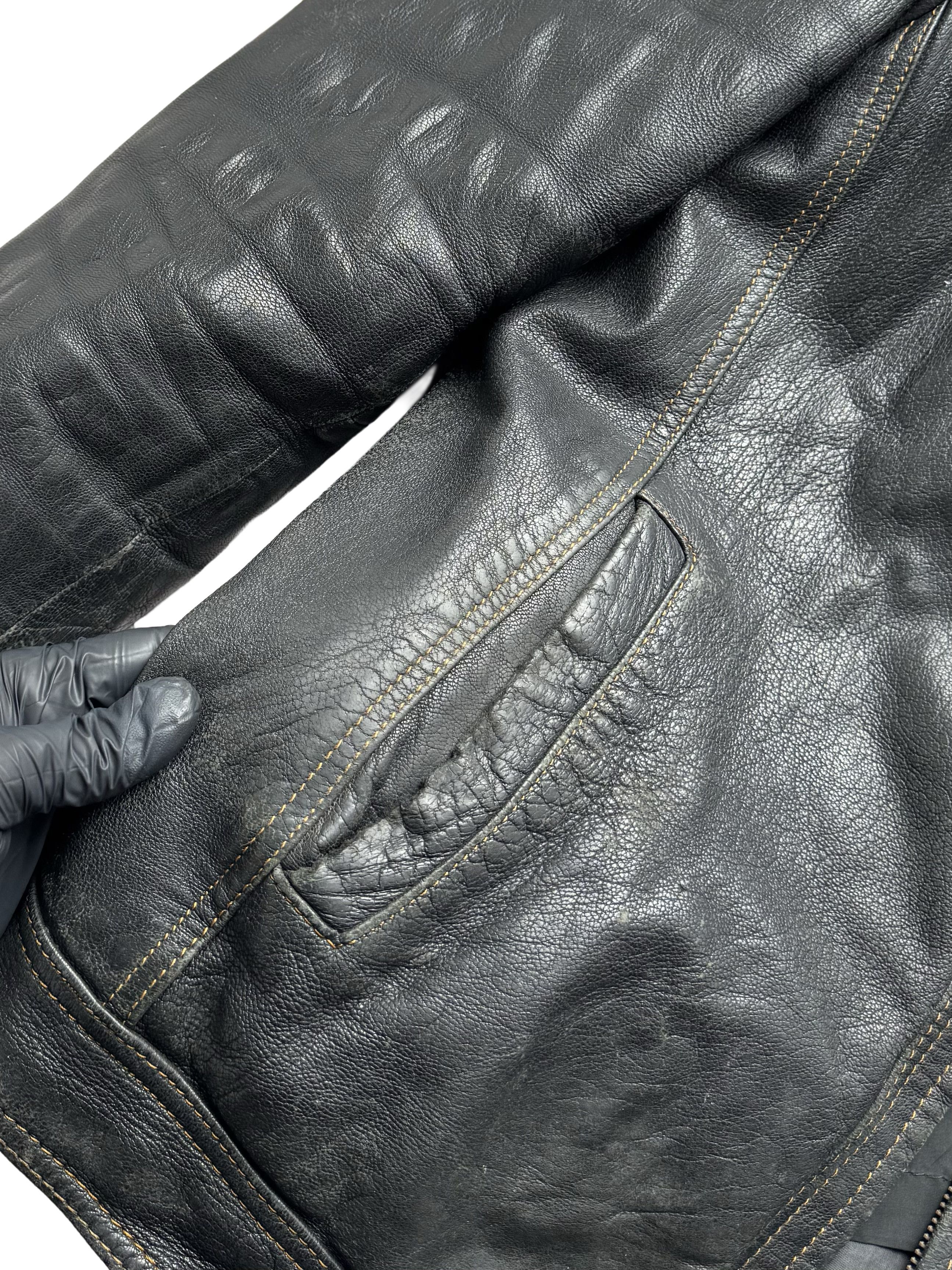 Genuine Leather Leather Jacket From The 90's (V131) Size US XL / EU 56 / 4 - 7 Thumbnail