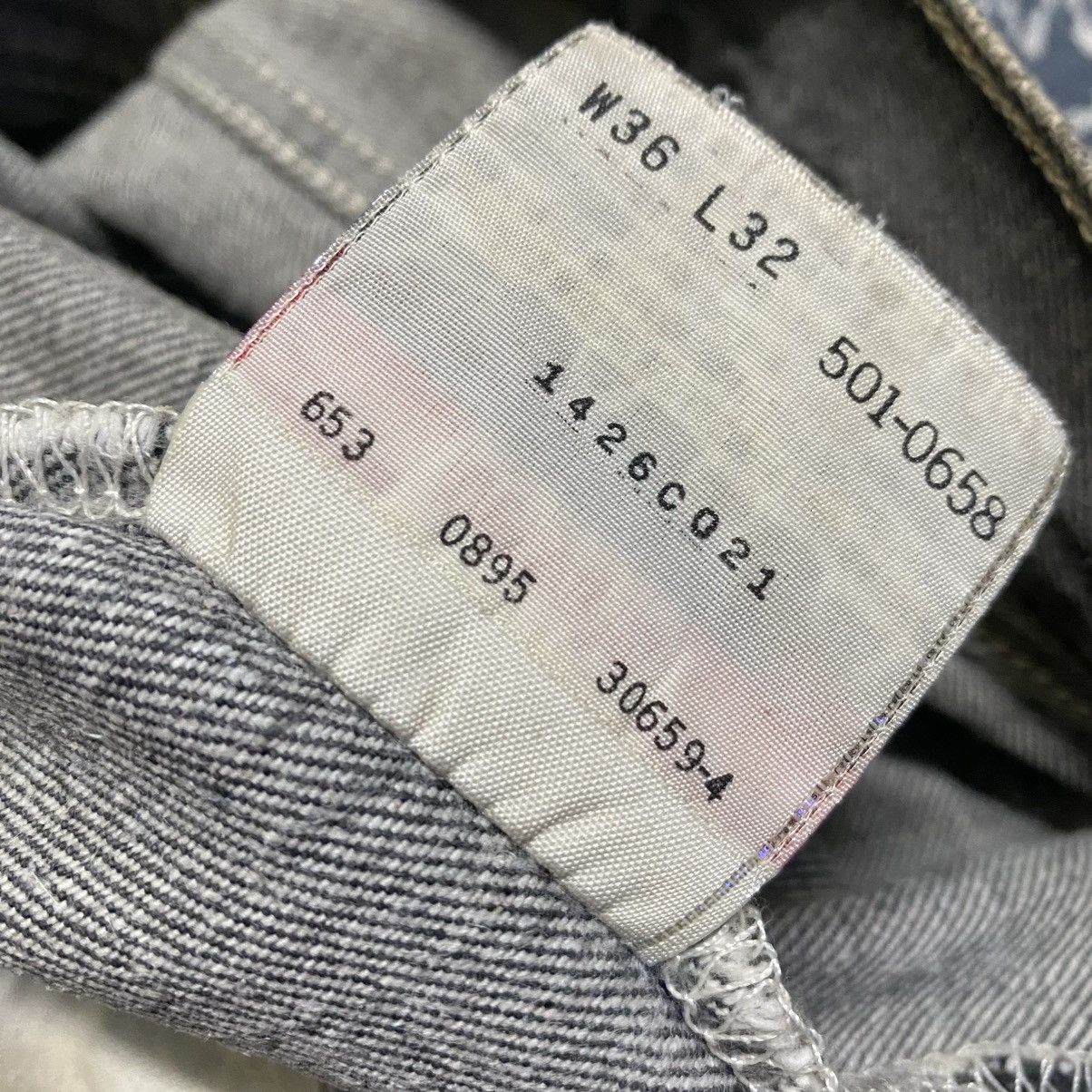 Vintage 90s Levis 501 Charcoal Jeans Distressed