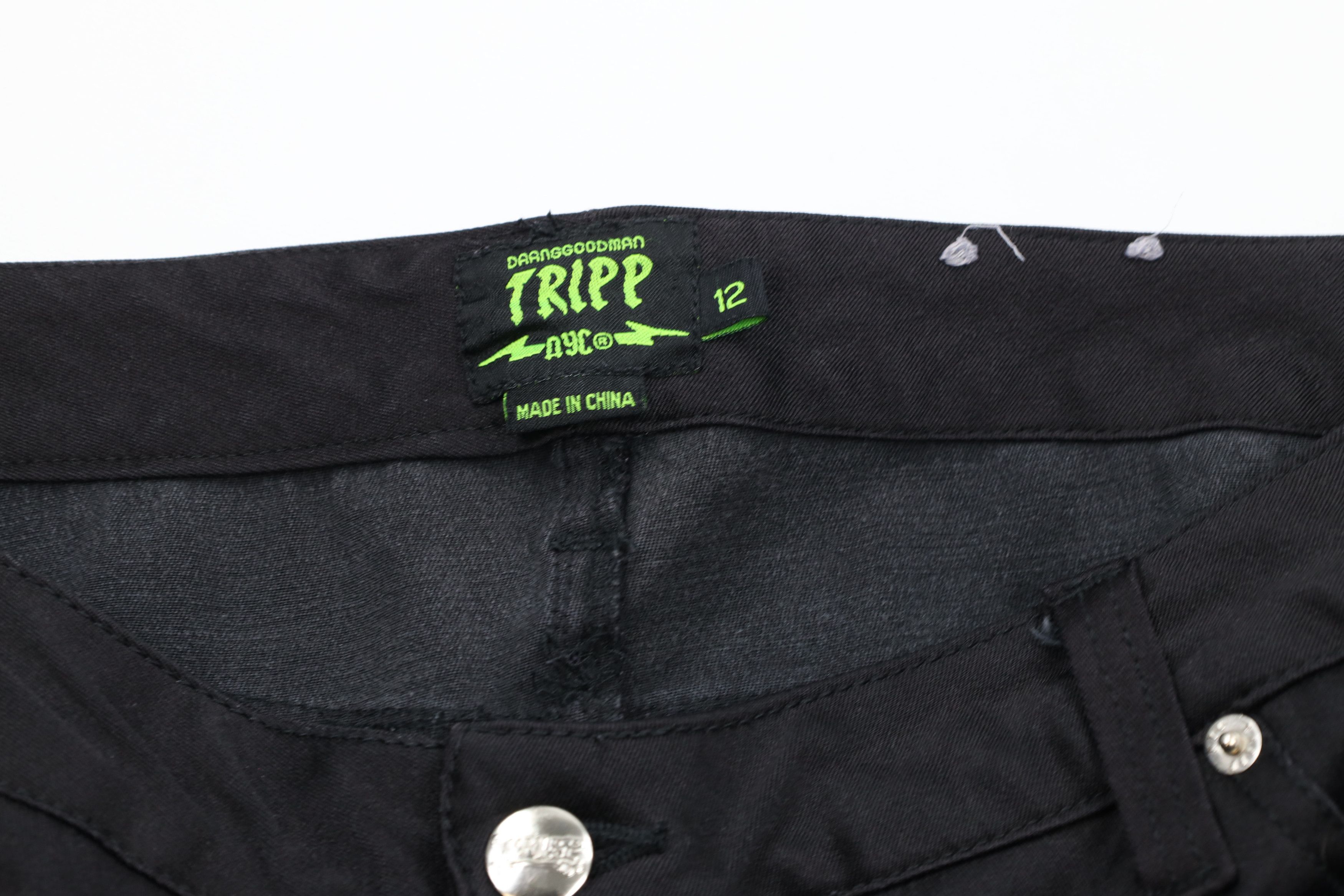 Vintage Vintage 90s Tripp NYC Skull Goth Capris Shorts Black Size 34" / US 12 / IT 48 - 7 Thumbnail