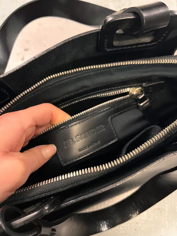Jil Sander Jil Sander Black Pure Leather Handle Bag Size ONE SIZE - 7 Thumbnail
