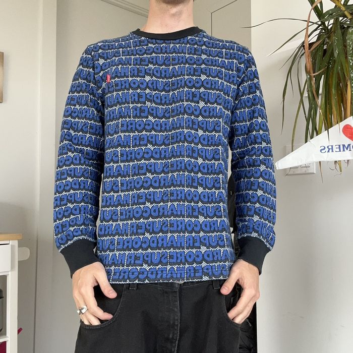 Supreme Rare Supreme SS17 Jacquard Super Hardcore Knit Longsleeve