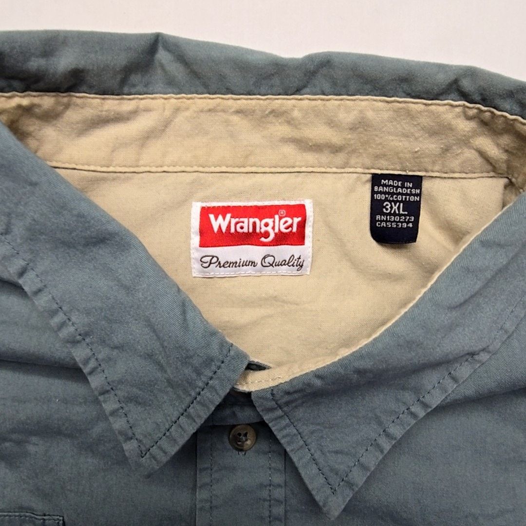 Wrangler Wrangler Premium Quality Blue 3XL Short Sleeve Button Up Size US XXL / EU 58 / 5 - 5 Thumbnail