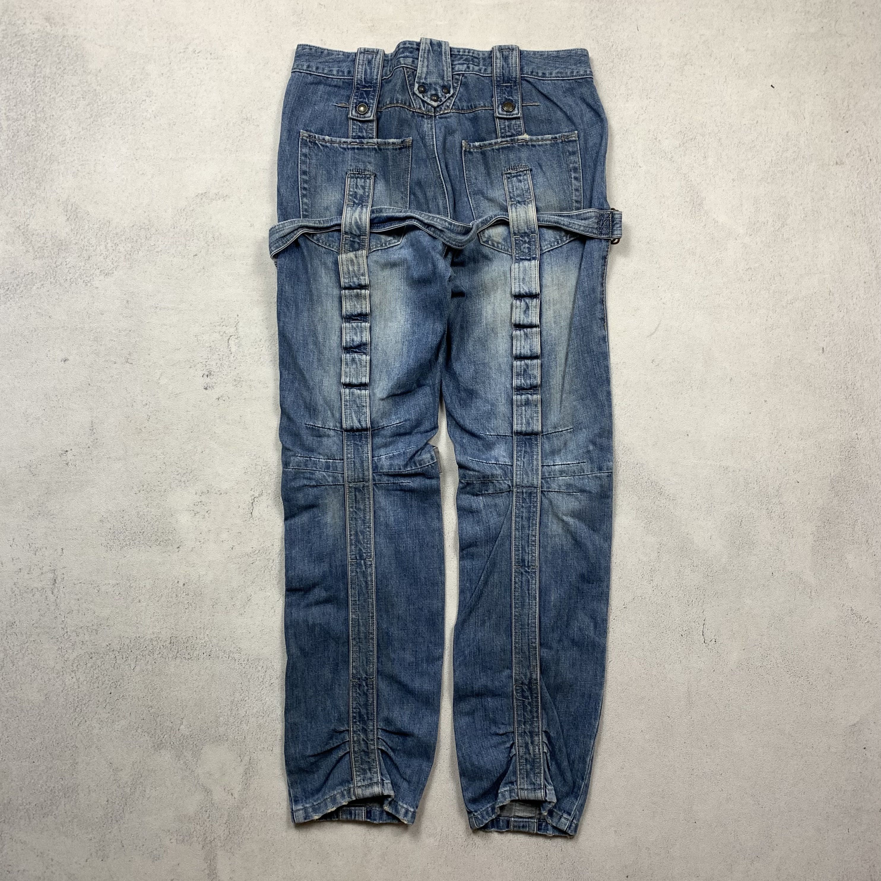 Marithe + Francois Girbaud Marithe Francois Girbaud Denim Pants Punk Bondage Size US 32 / EU 48 - 2 Thumbnail