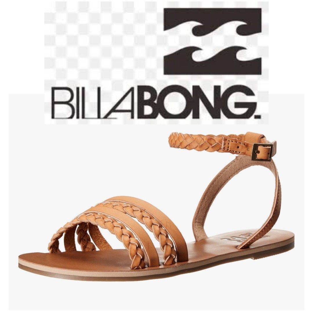Billabong Billabong Buckle Braided Faux Leather Ankle Strappy Sandals Size US 8 / IT 38 - 1 Thumbnail