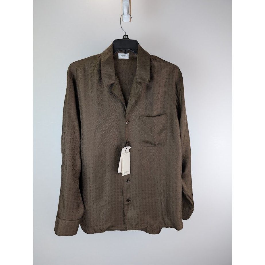 Saint Laurent Paris o1rshd1 Button Shirt in Brown Size US S / EU 44-46 / 1 - 1 Thumbnail